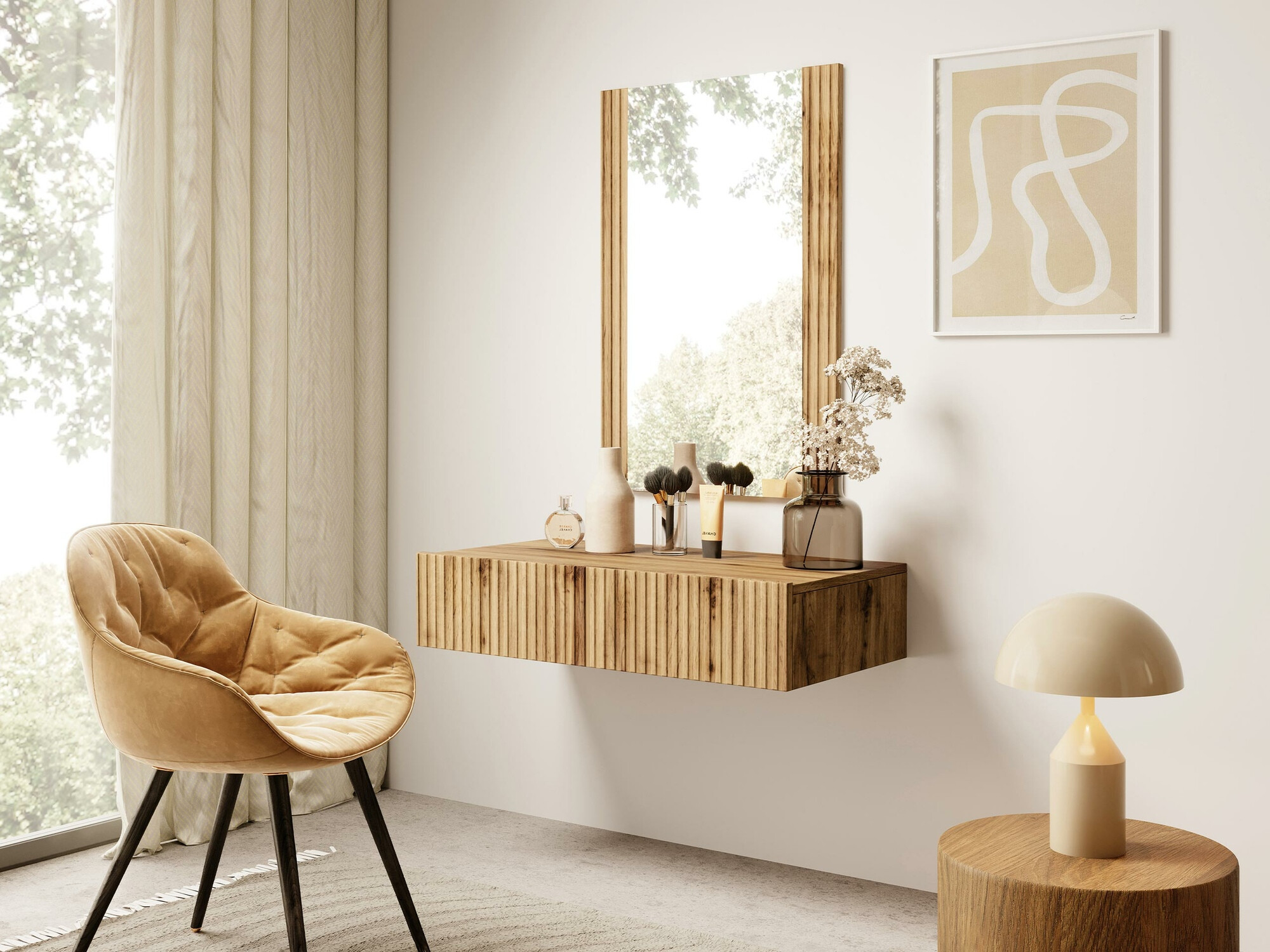 Тоалетка Comes (Дъб уотан)