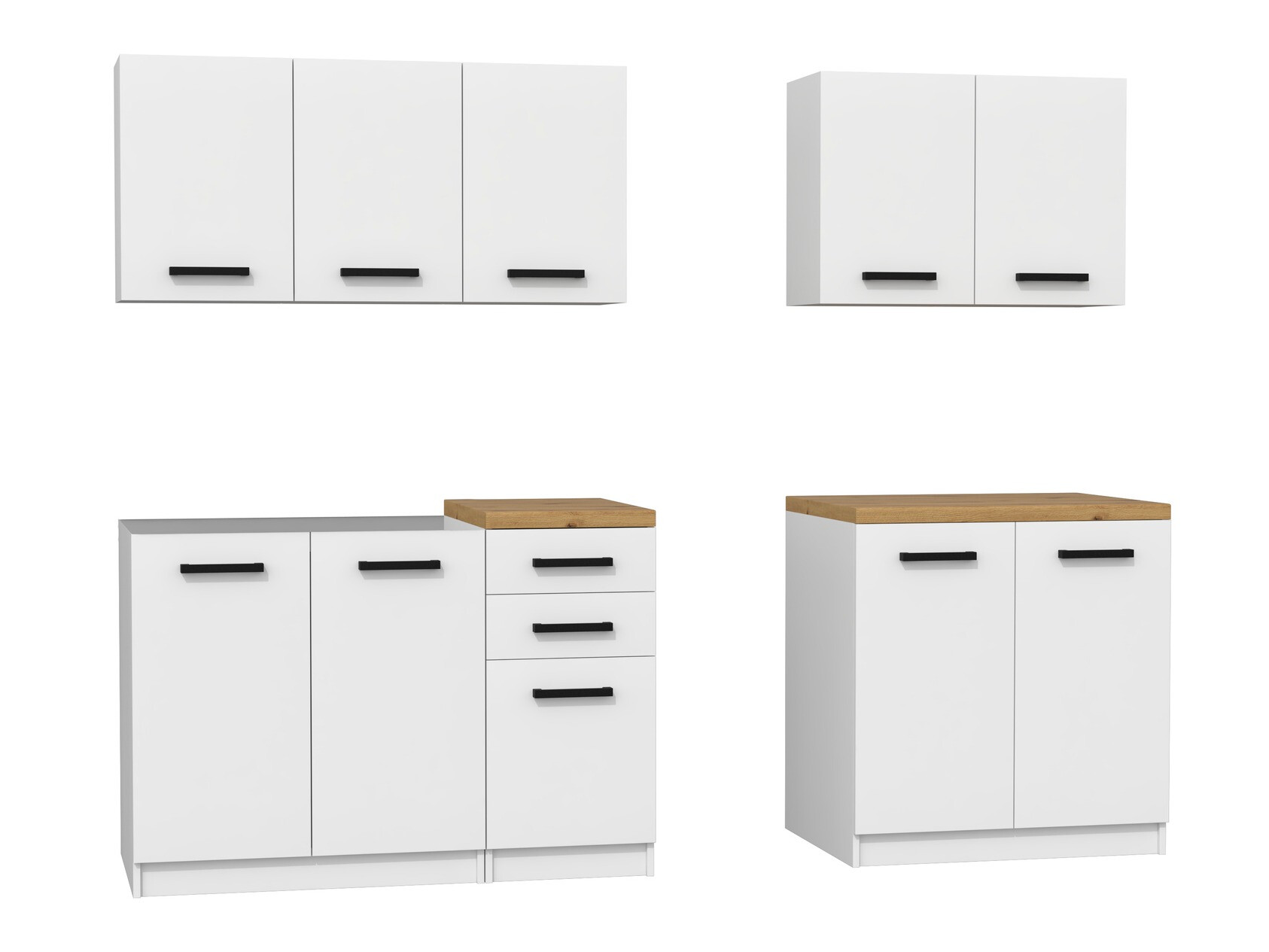 Комплект за кухня Mandeville 240 (Матов бял)