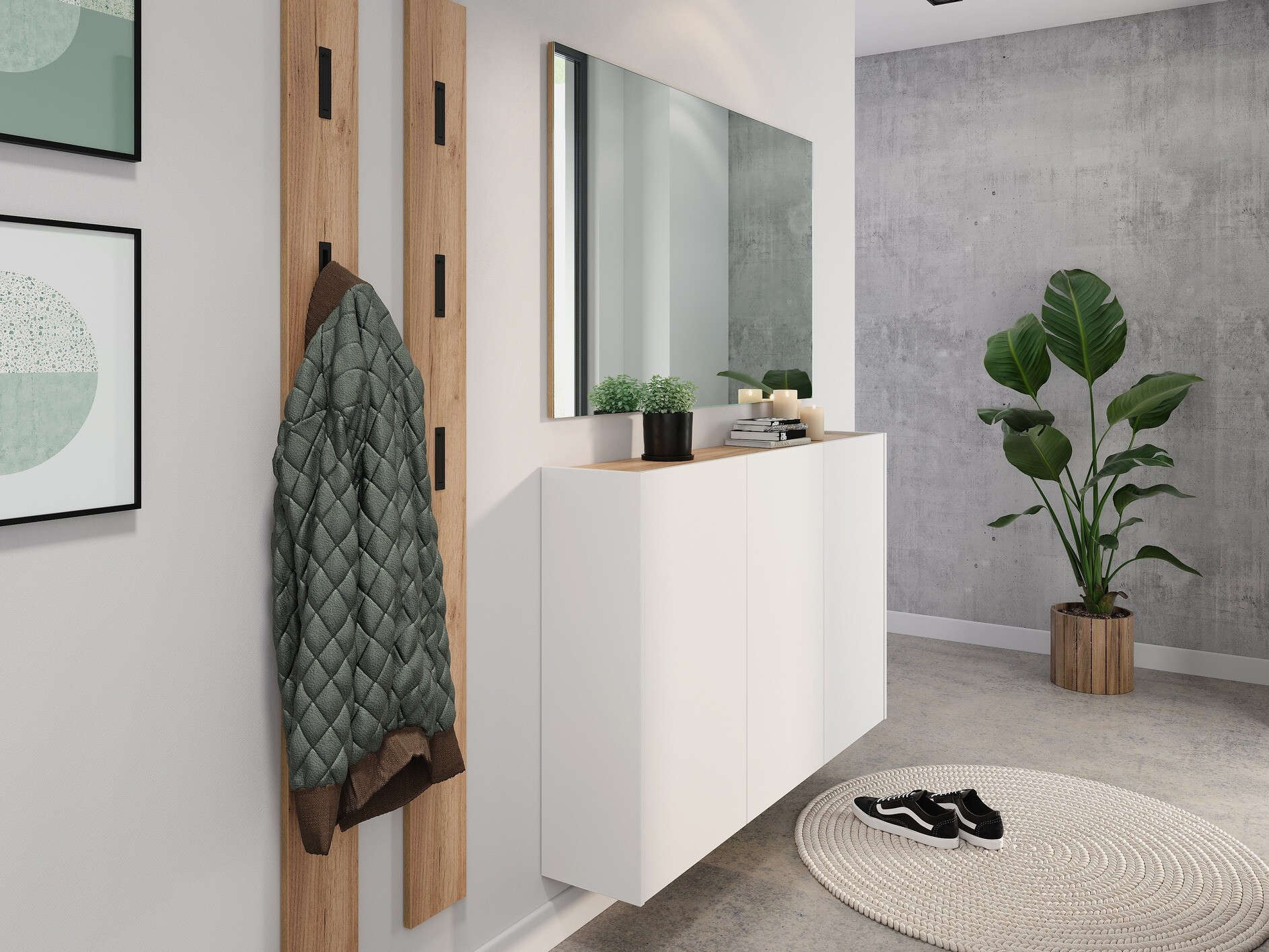 Етажерка за обувки Sacramento 434 (Бял)