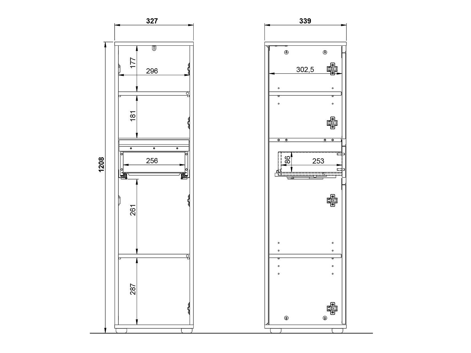 Стоящ шкаф за баня Tensona 101 (Графит)