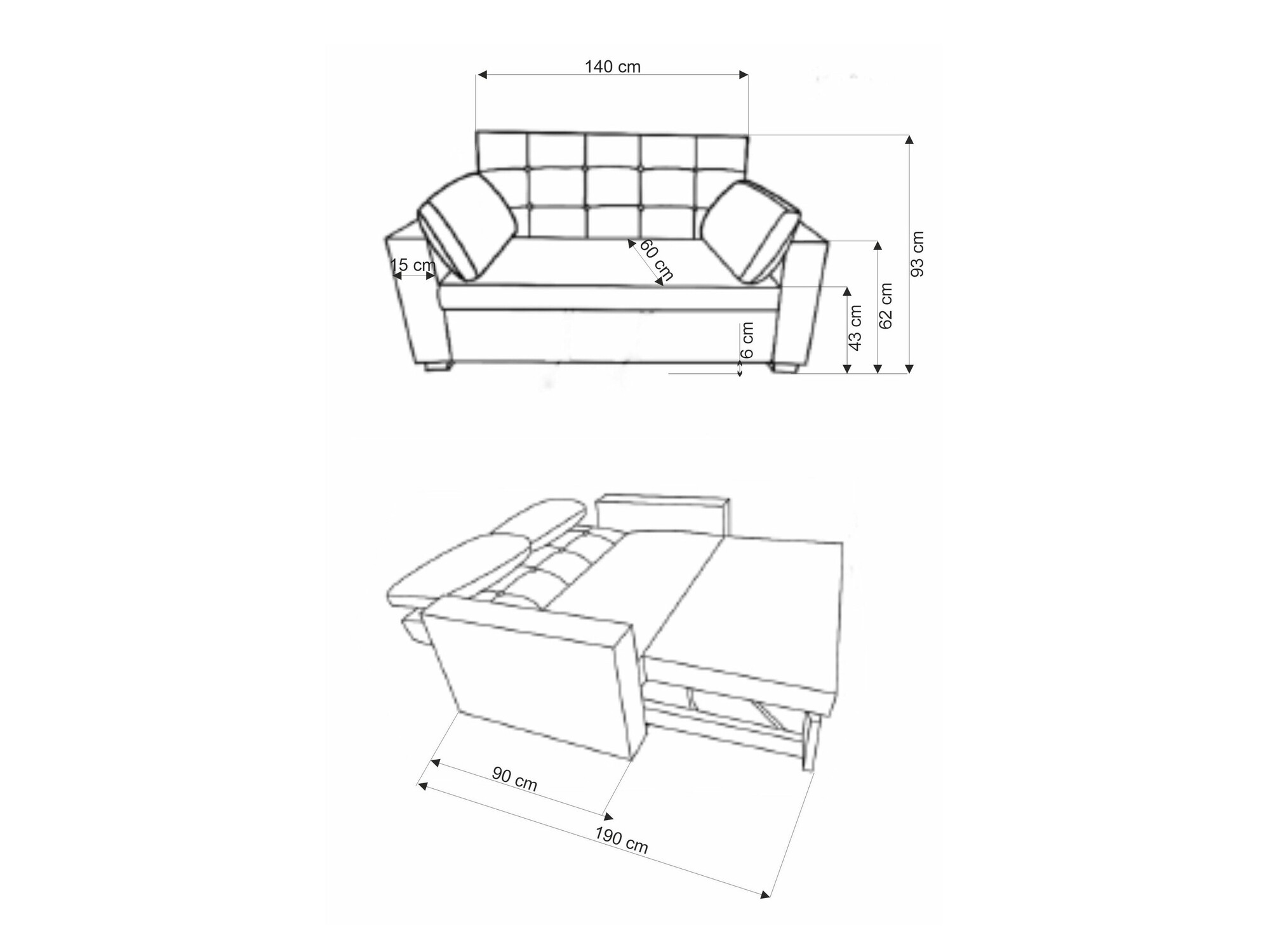 Разтегателен диван Houston 1847 (Бежов)