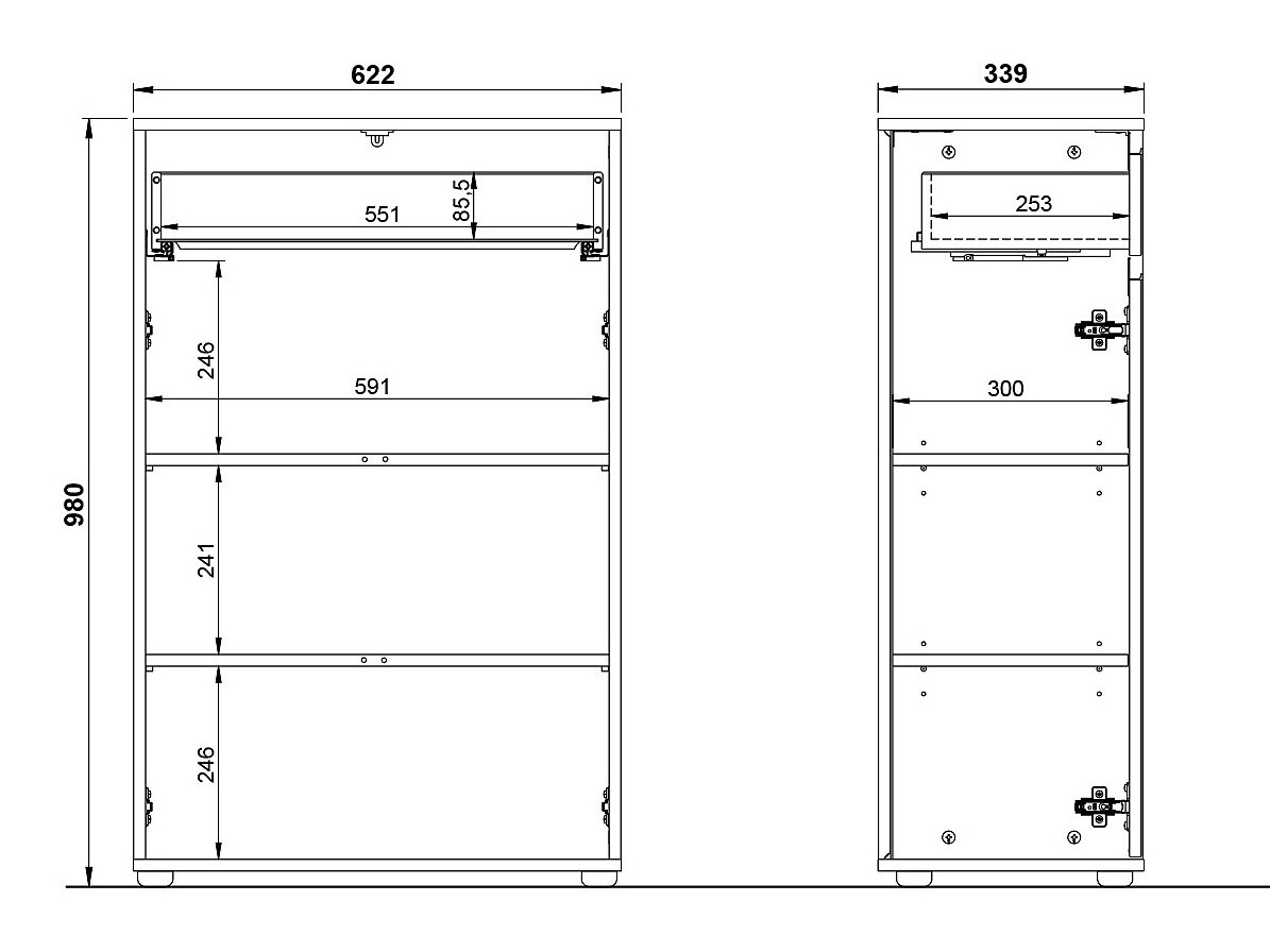 Стоящ шкаф за баня Tensona 102 (Графит)