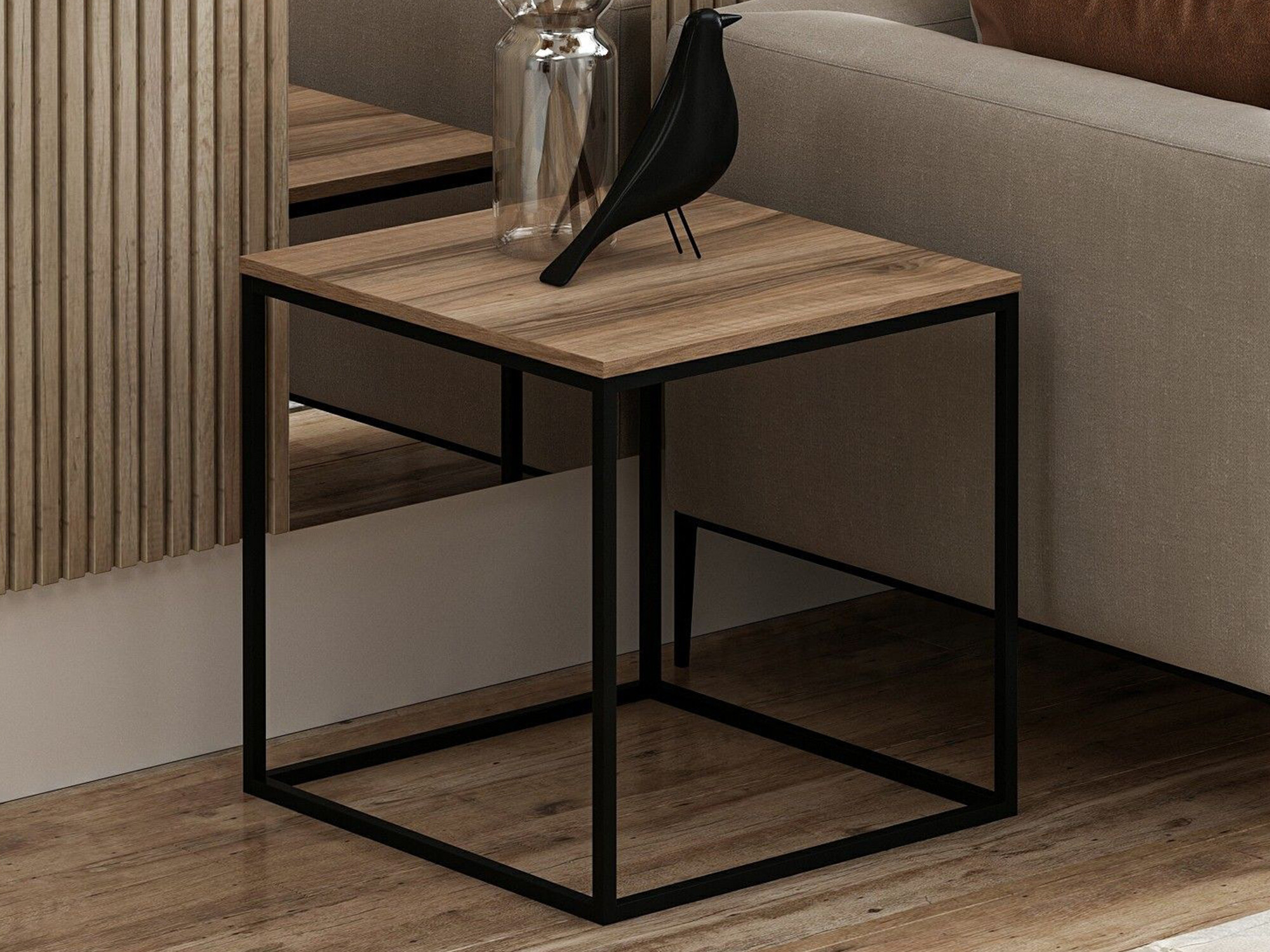 Помощна масичка Kailua 1307 (Черен + Орех)