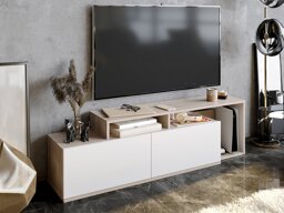 ТВ шкаф Kailua 1319 (Бял + Орех)