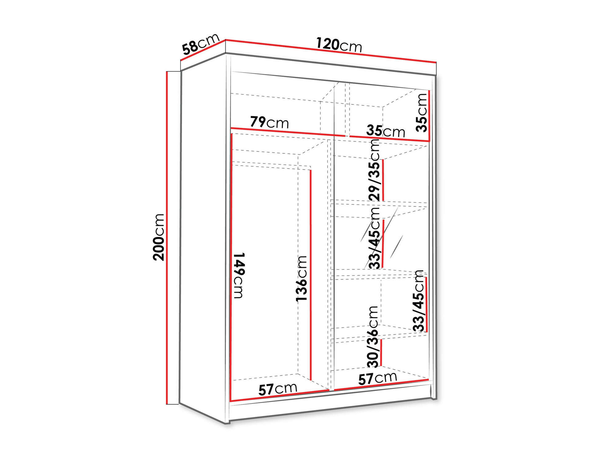 Гардероб Closico Fornix III (Бял)
