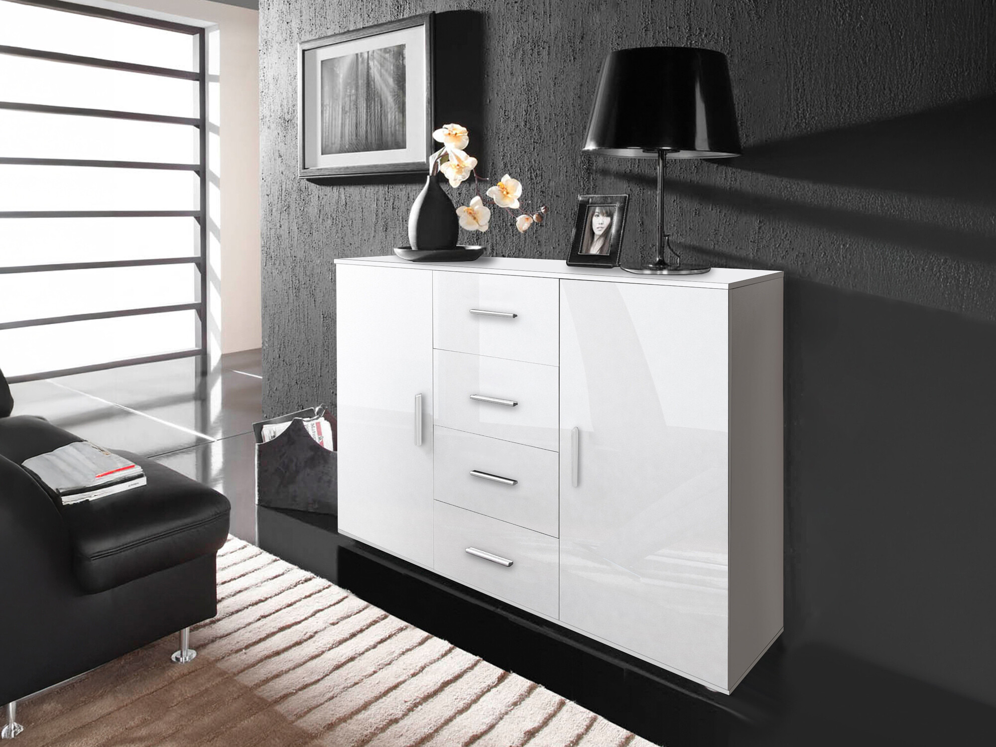 Скрин Charlotte 118 (Бял + Бял гланц)