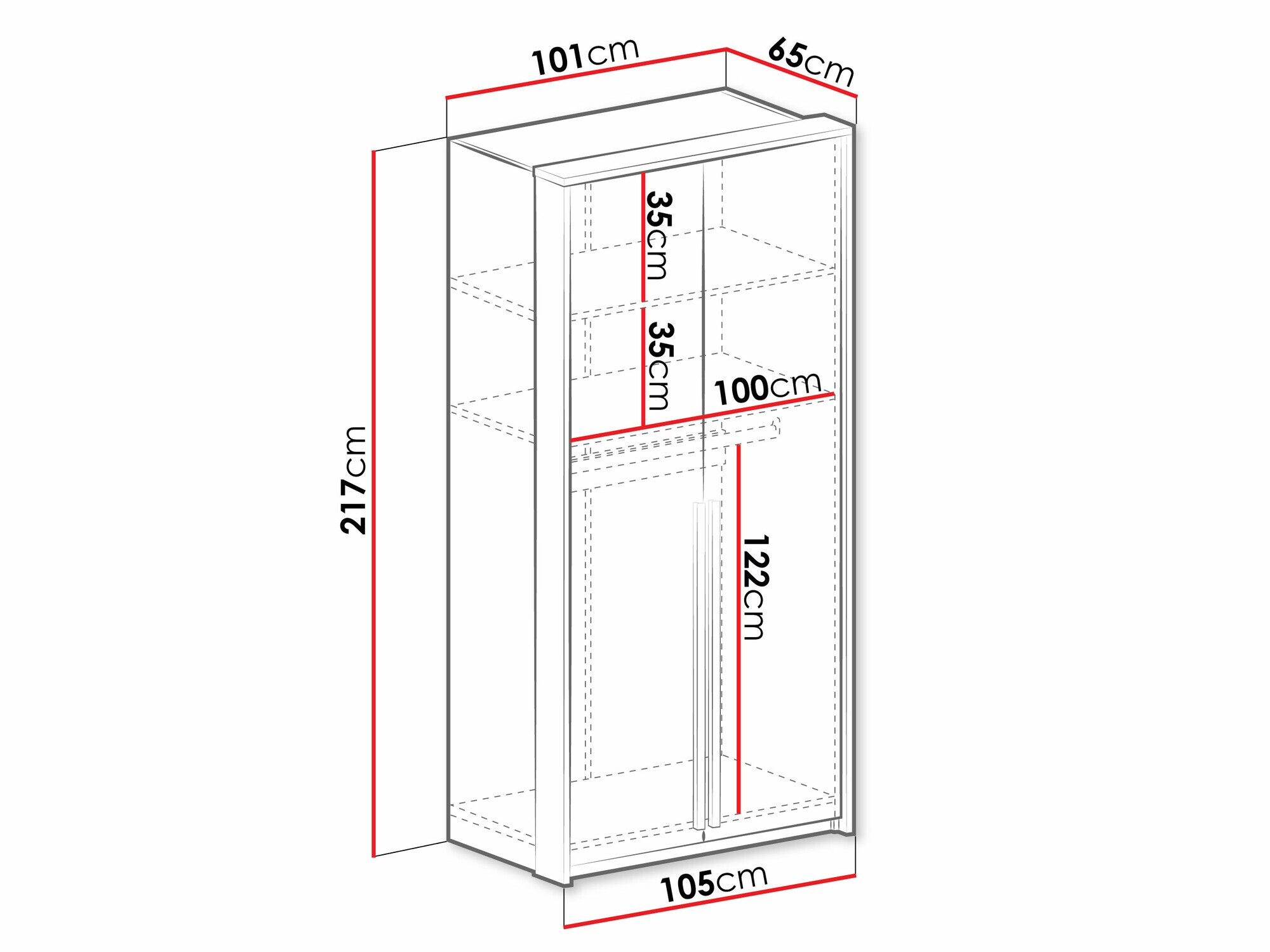 Гардероб Calcalo 100 (Зелен)