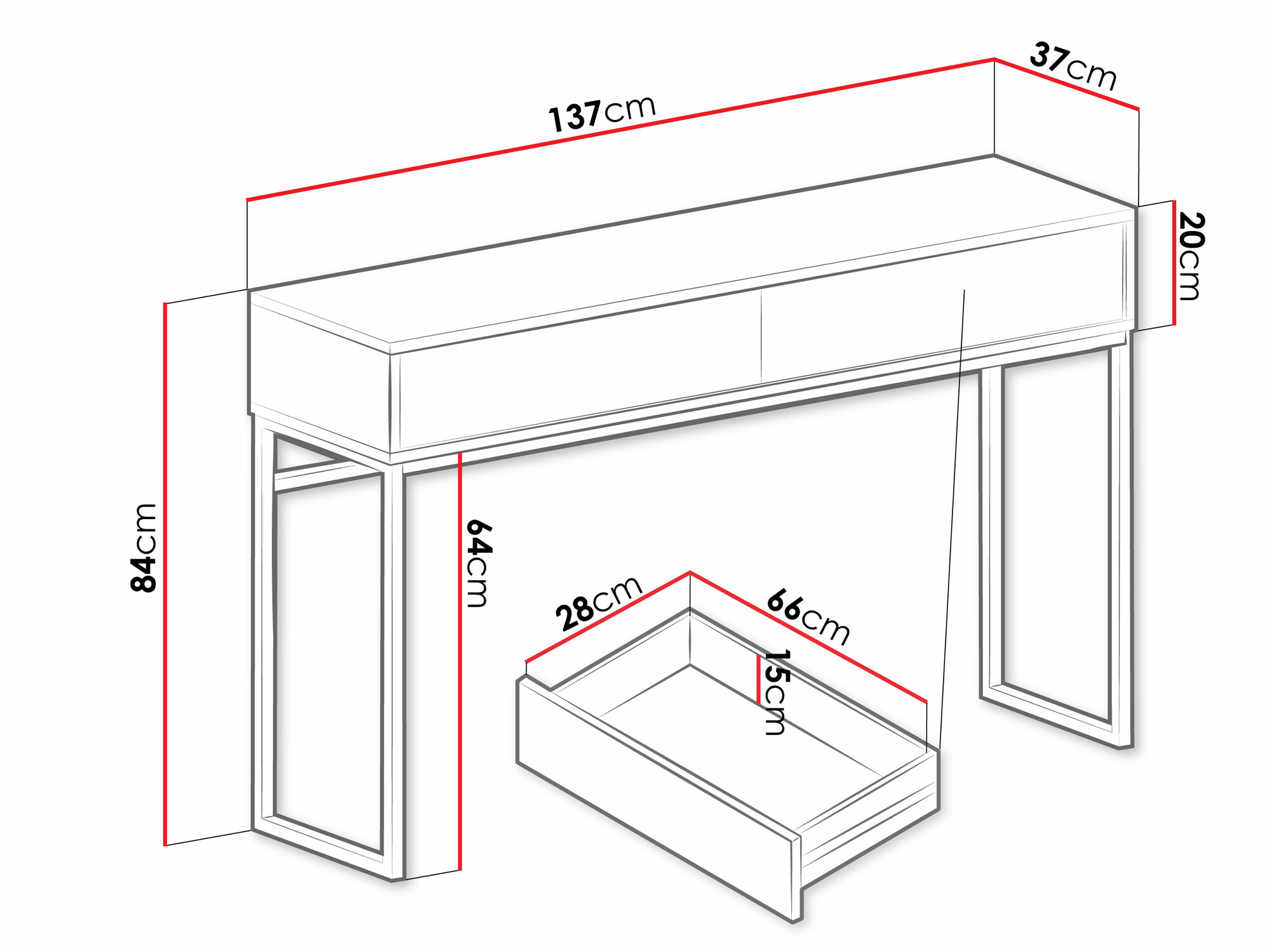 Конзолна маса Calcalo 103 (Бежов)