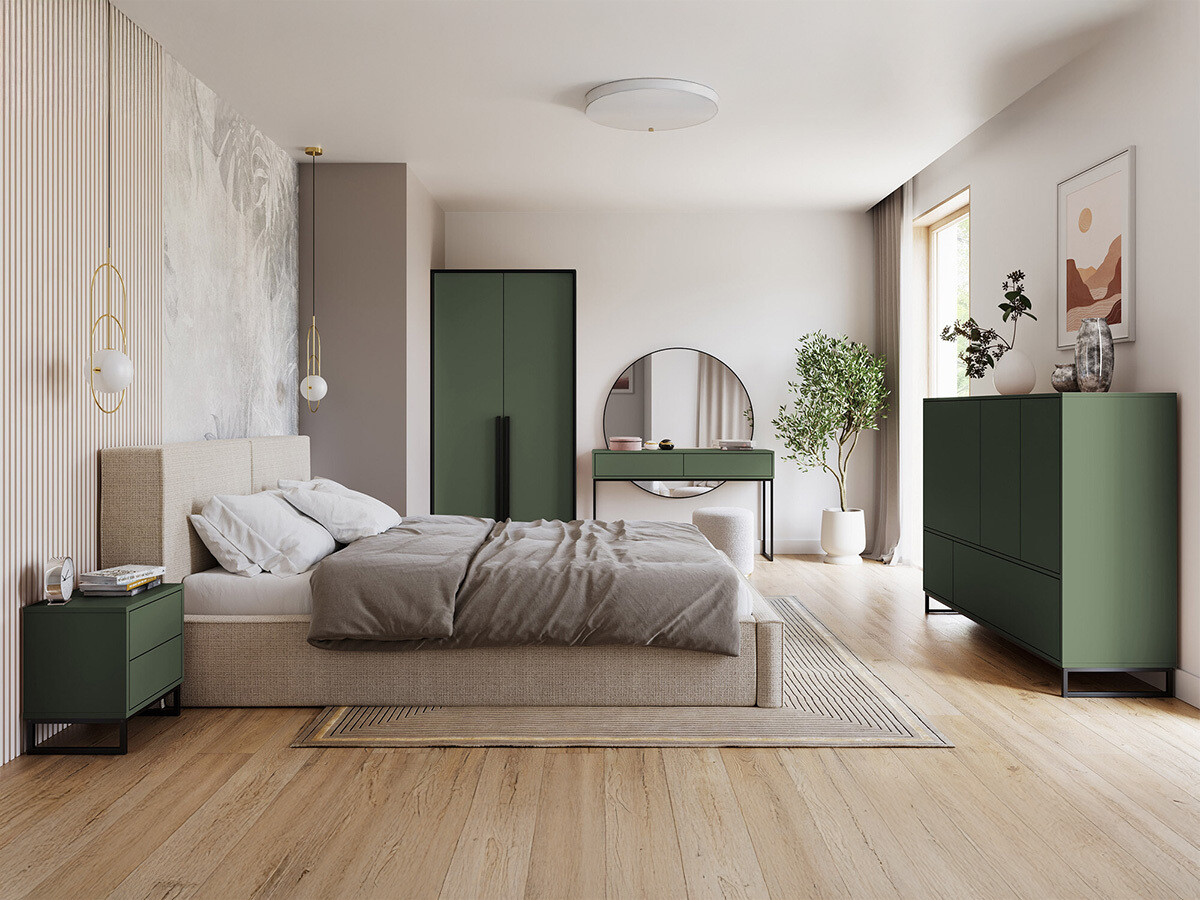 Нощно шкафче Calcalo 104 (Зелен)