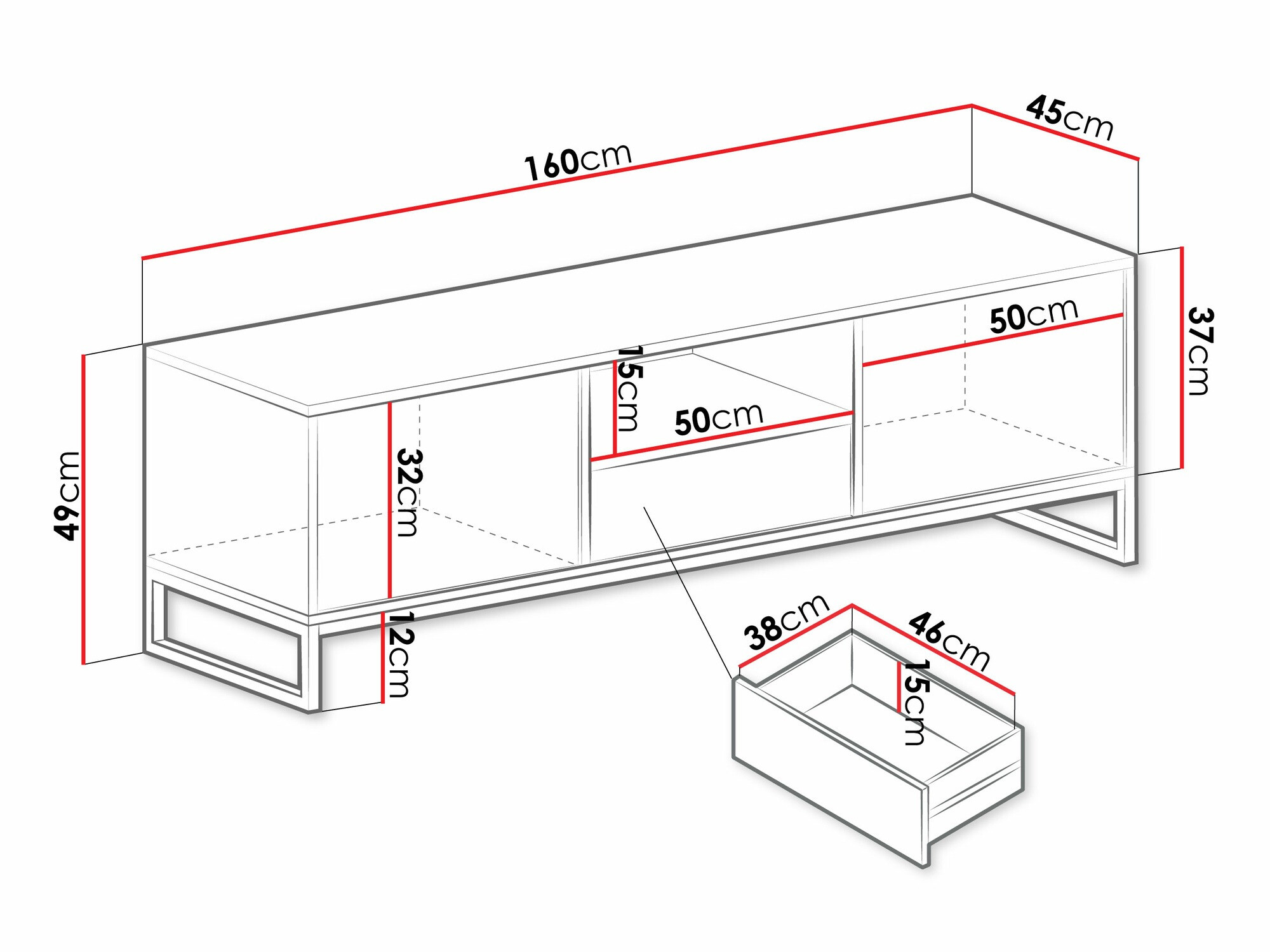 ТВ шкаф Calcalo 105 (Зелен)