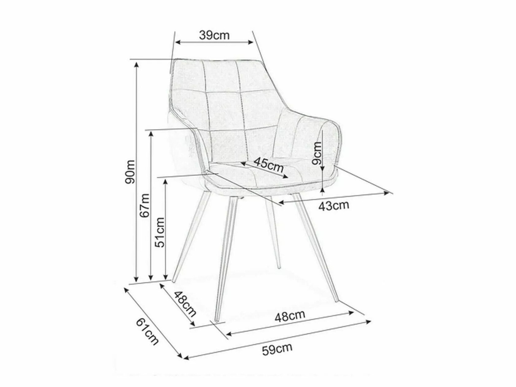Стол Detroit 567 (Сив)