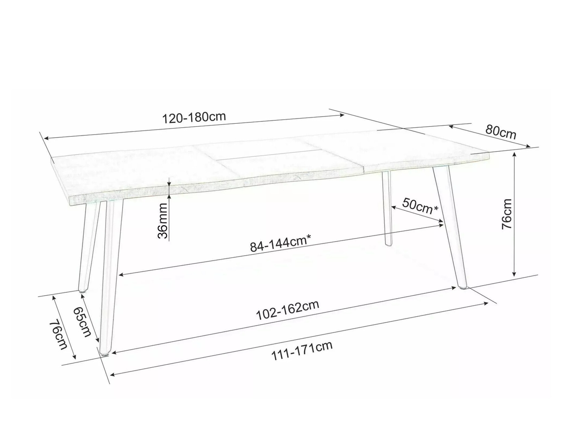 Маса Detroit 583 (Artisan дъб)
