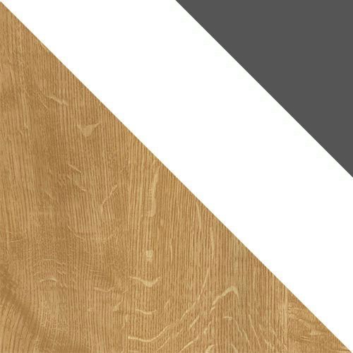 Офис бюро Balvire 111 (Светъл дъб + Бял + Сив)