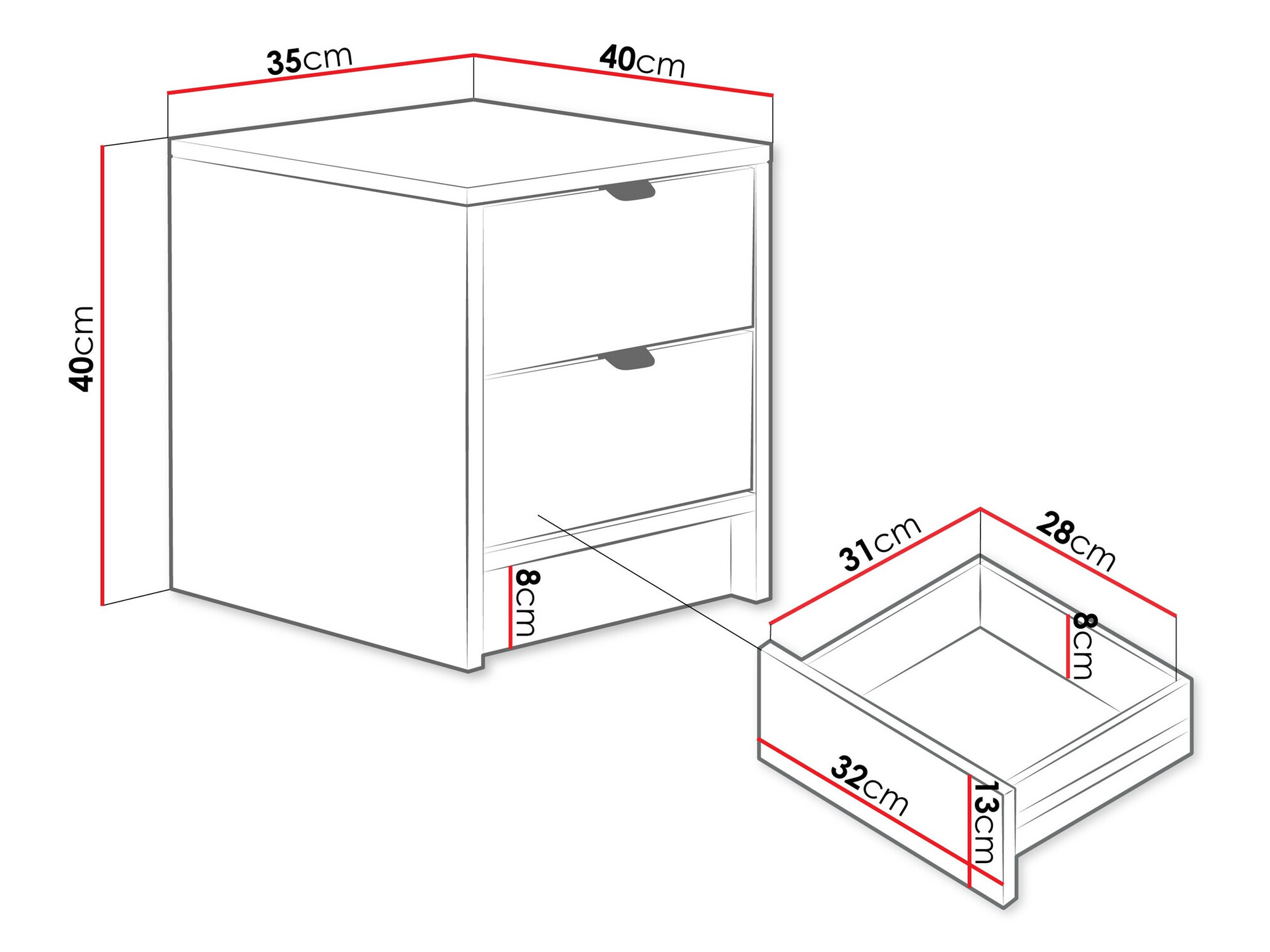 Нощно шкафче Comfivo Papilio (Бежов)