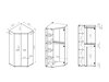 Ъглов гардероб Calvere 102