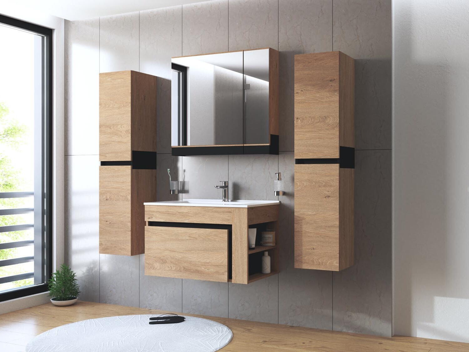 Окачен шкаф за баня Fenetra 100