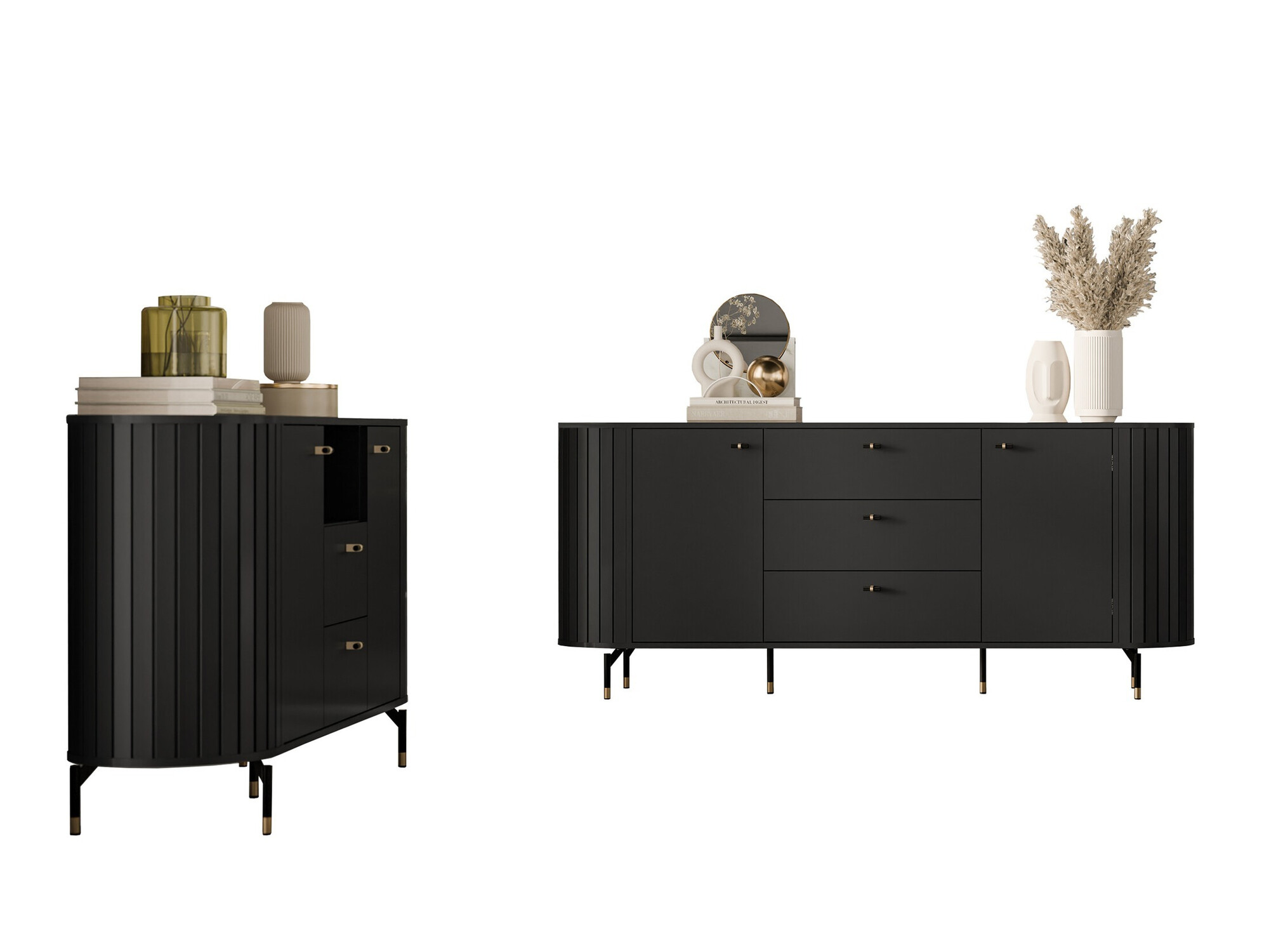 Комплект за хол Novmono 110 (Черен)