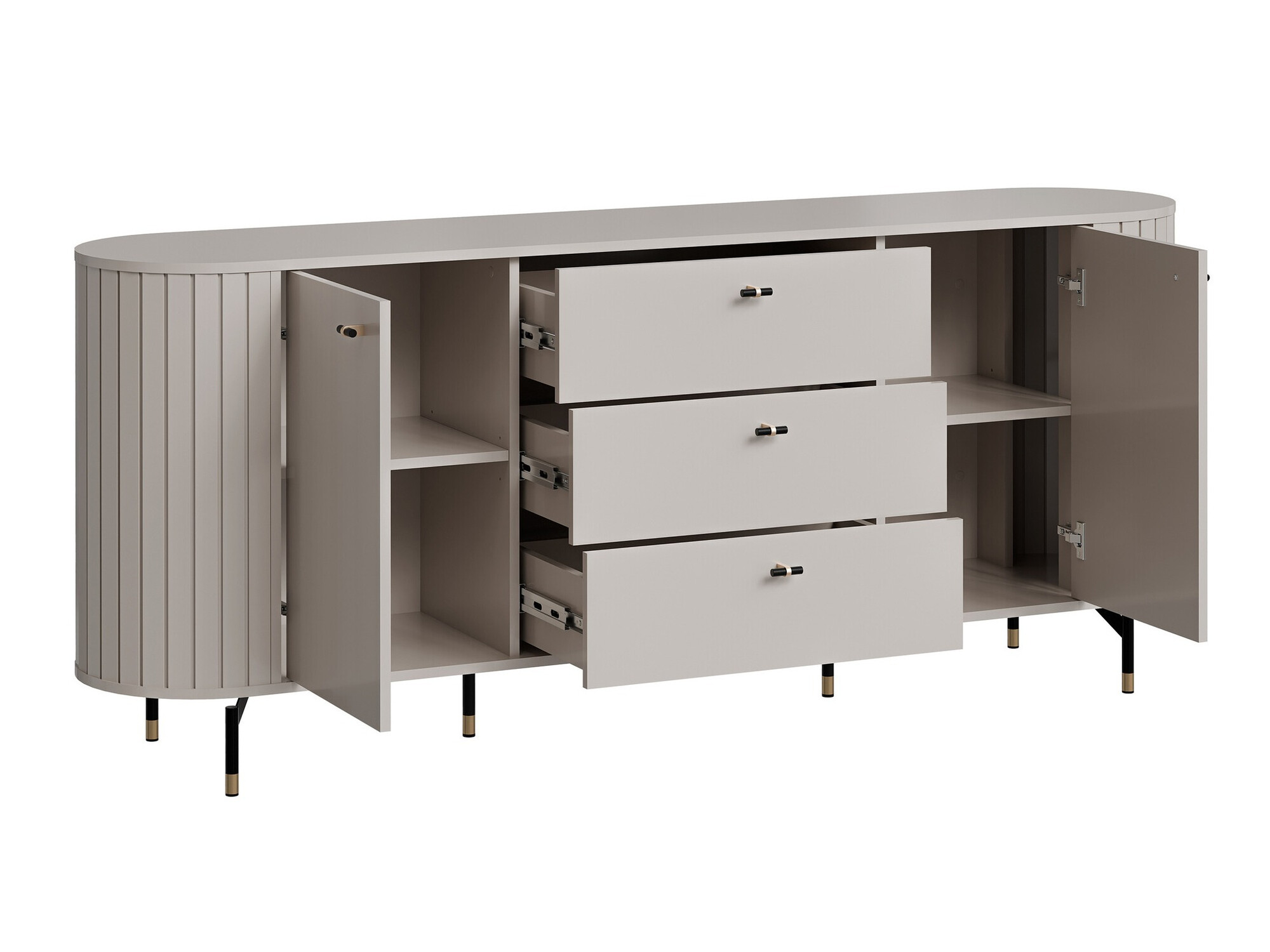 Комплект за хол Novmono 110 (Черен)