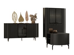 Комплект за хол Novmono 111 (Черен)