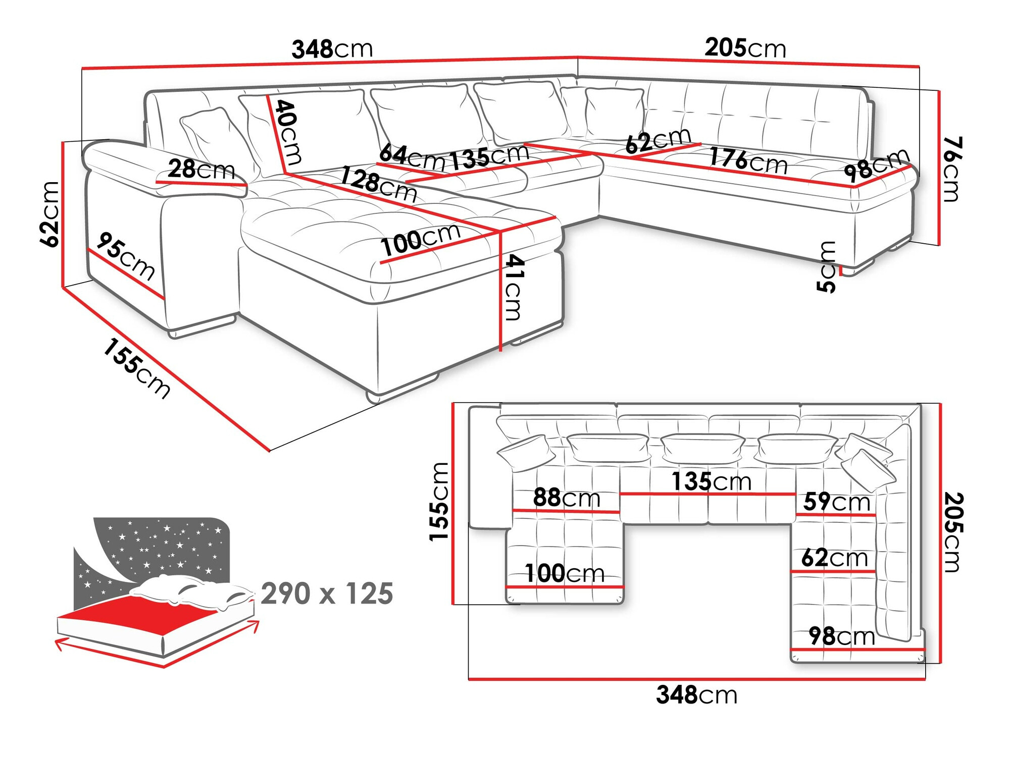 Ъглов диван Comfivo 170 (Hoton 204.10)