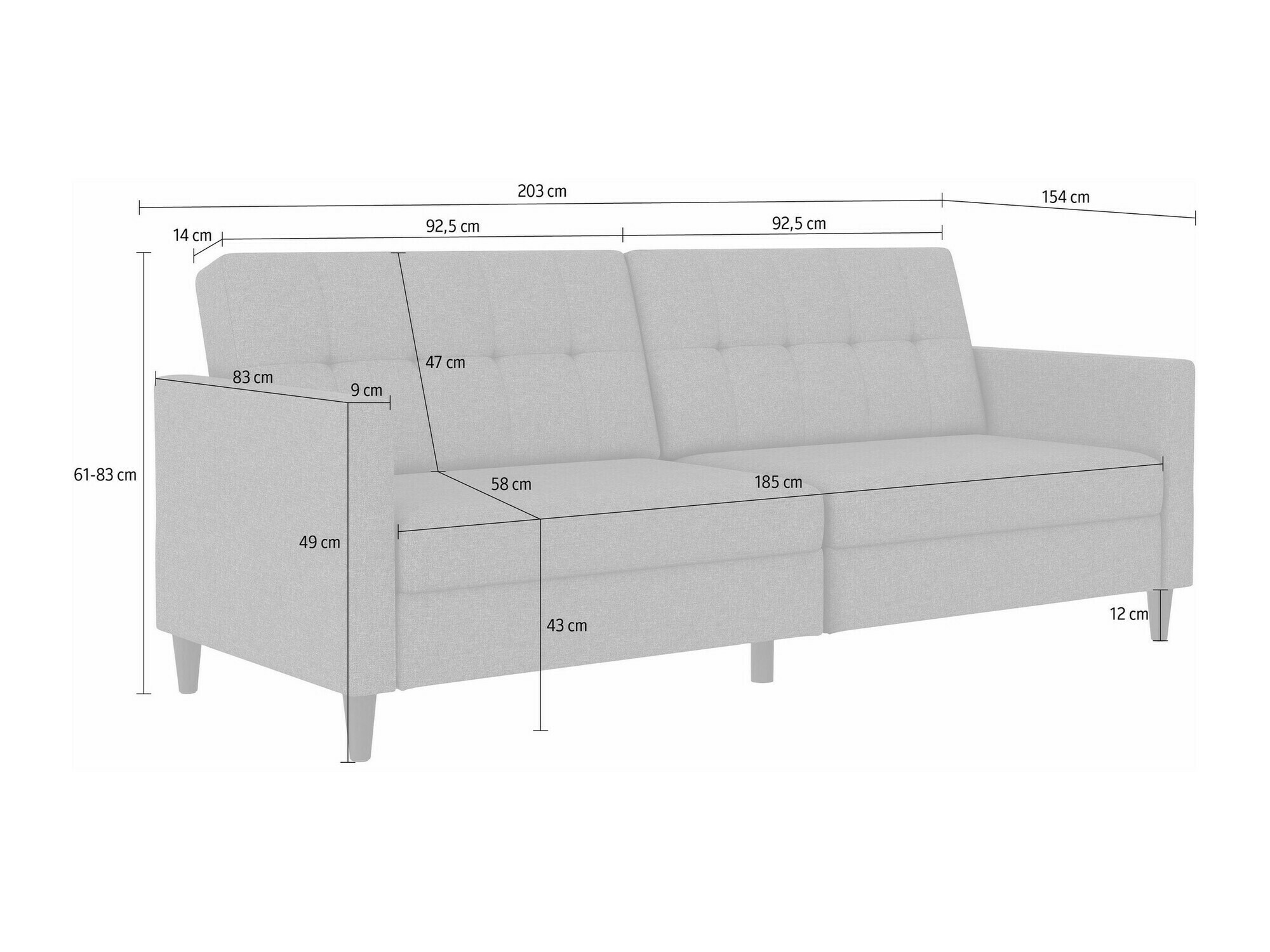 Разтегателен диван Tulsa 626 (Сметана)