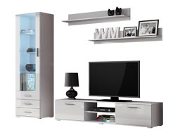 Комплект за хол Tornola 107 (Бял + Бял гланц)