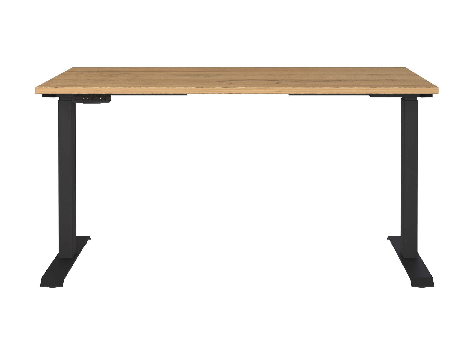 Офис бюро с регулируема височина Eliromo 117 (Grandson дъб + Черен)