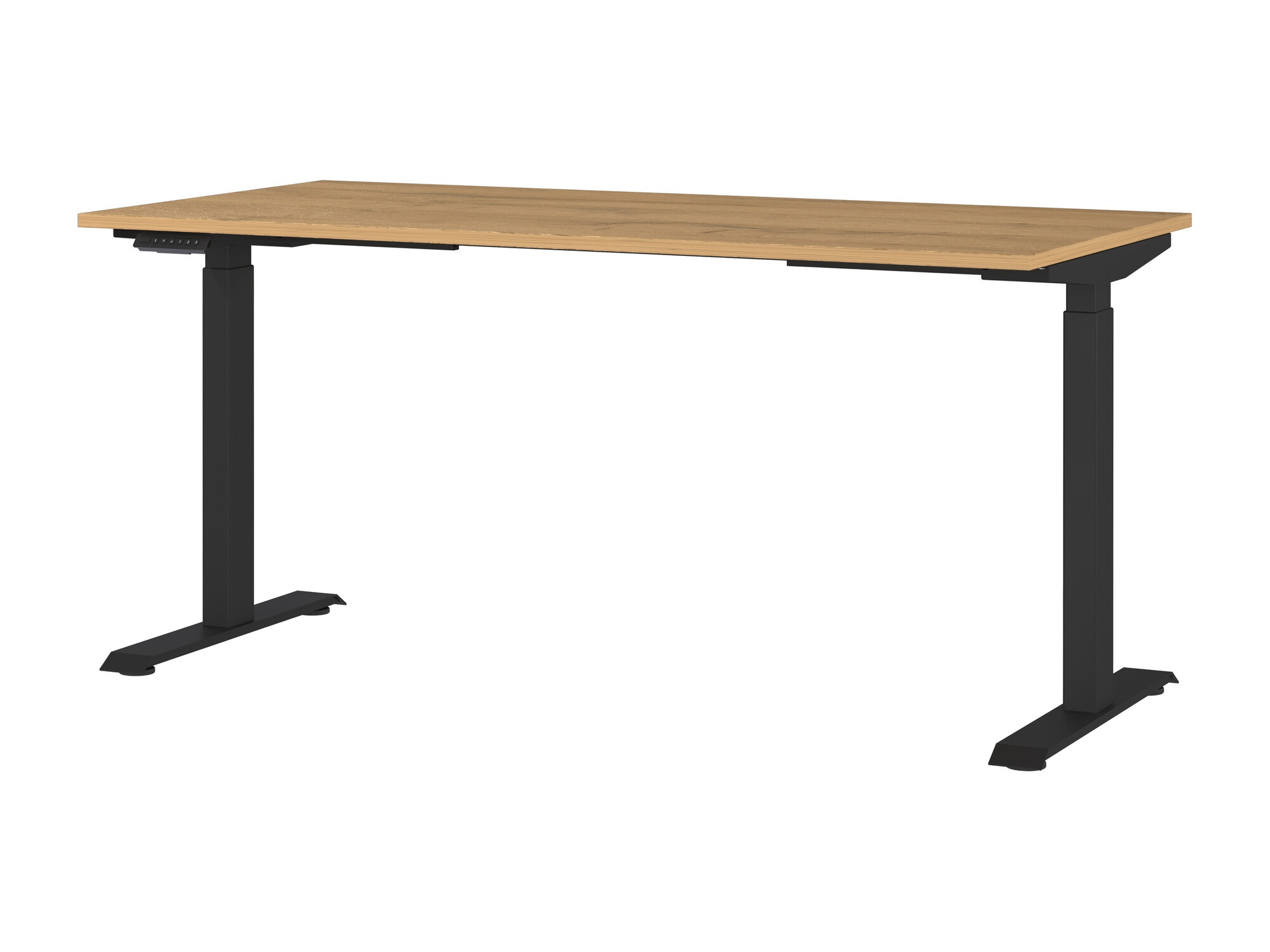 Офис бюро с регулируема височина Eliromo 119 (Grandson дъб + Черен)