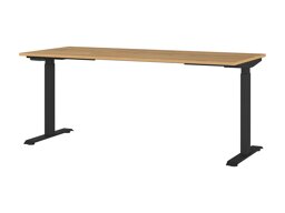 Офис бюро с регулируема височина Eliromo 120 (Grandson дъб + Черен)