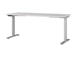 Офис бюро с регулируема височина Eliromo 120 (Светло сив + Сребро)
