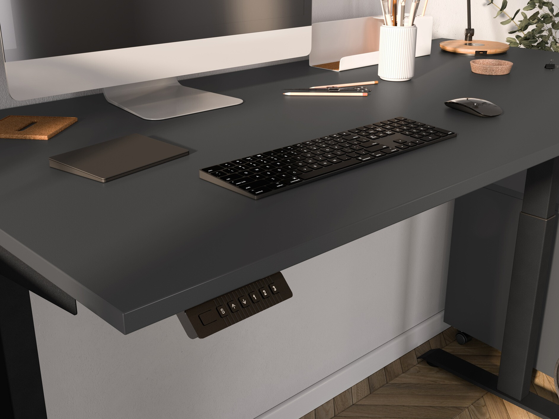 Офис бюро с регулируема височина Feltoru 112 (Графит)