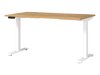 Офис бюро с регулируема височина Sacramento 415 (Navarra дъб + Бял)
