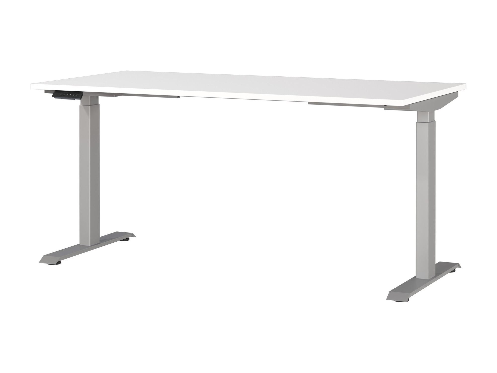 Офис бюро с регулируема височина Sacramento 416 (Бял + Сребро)