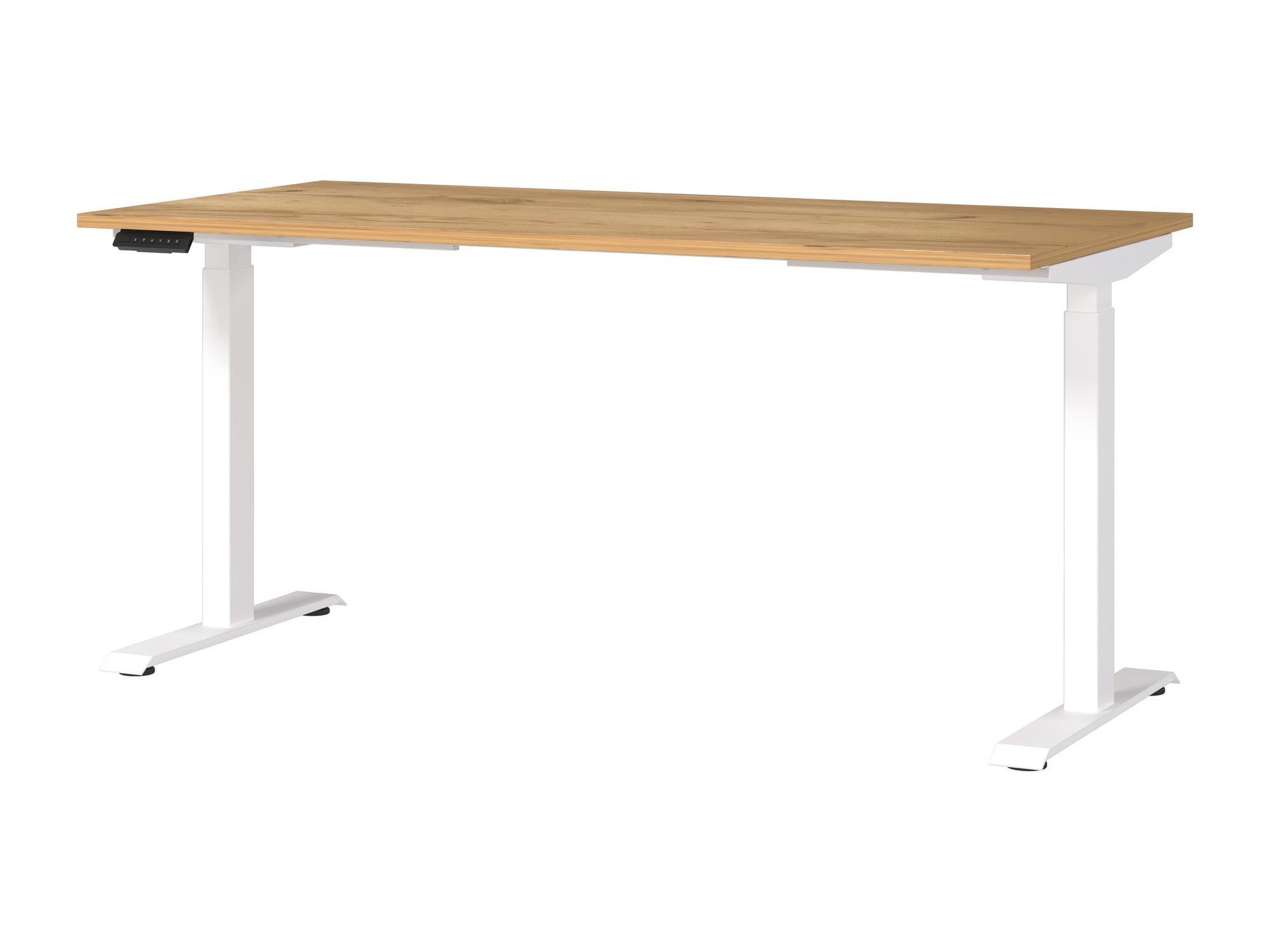 Офис бюро с регулируема височина Sacramento 416 (Navarra дъб + Бял)