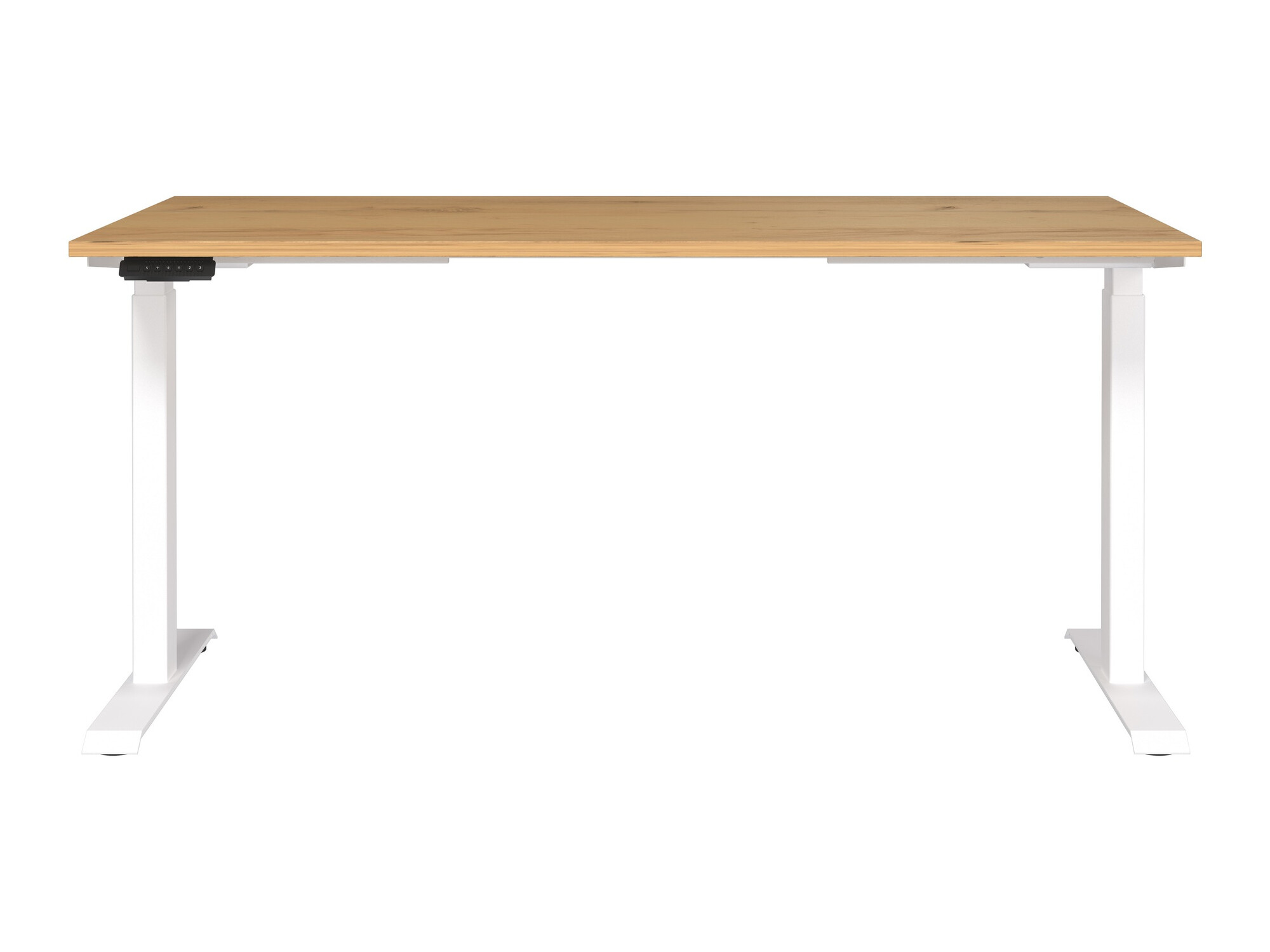 Офис бюро с регулируема височина Sacramento 416 (Navarra дъб + Бял)