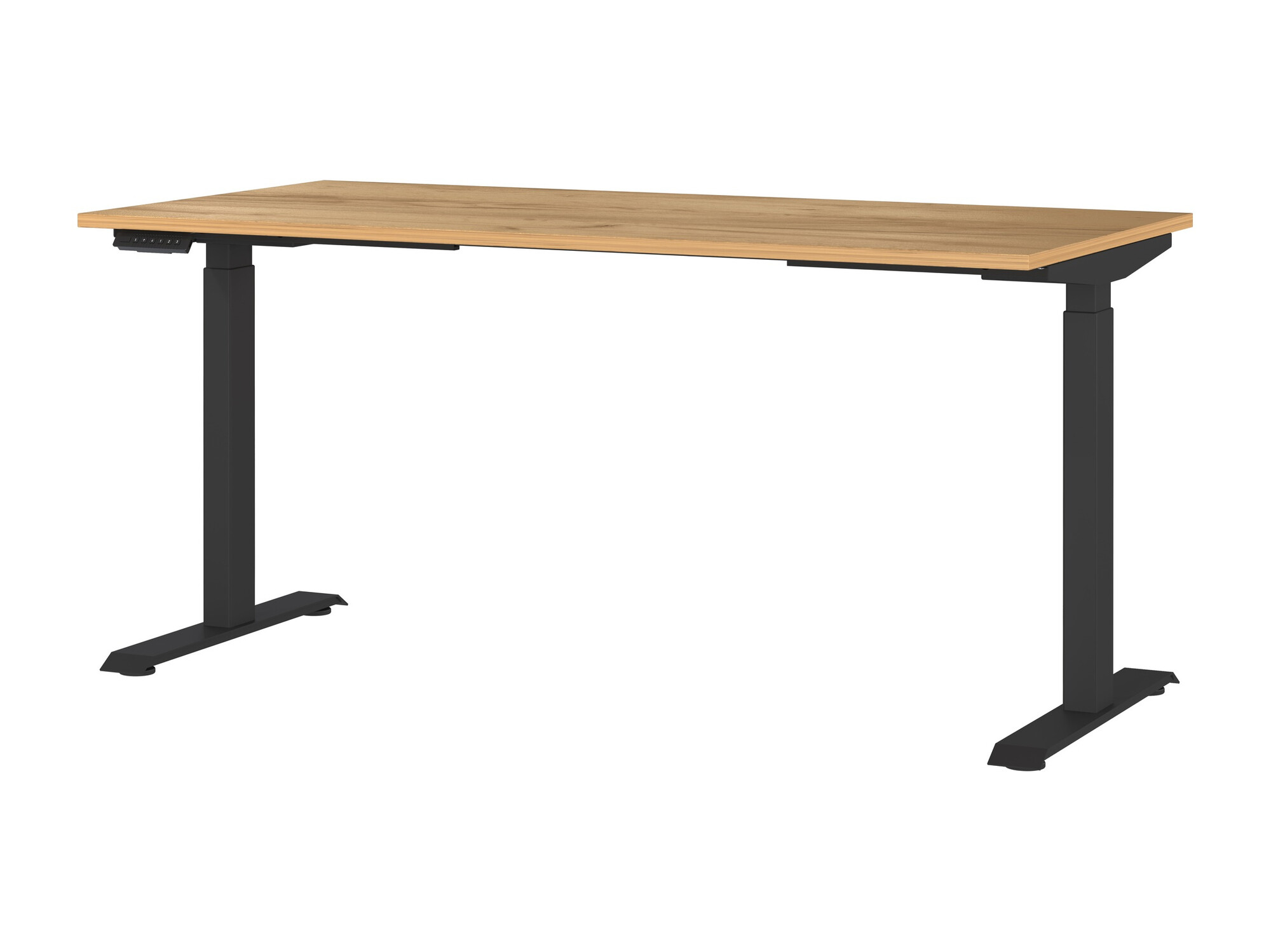 Офис бюро с регулируема височина Sacramento 416 (Navarra дъб + Черен)