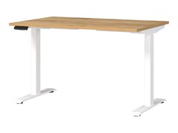 Офис бюро с регулируема височина Sacramento 417 (Navarra дъб + Бял)