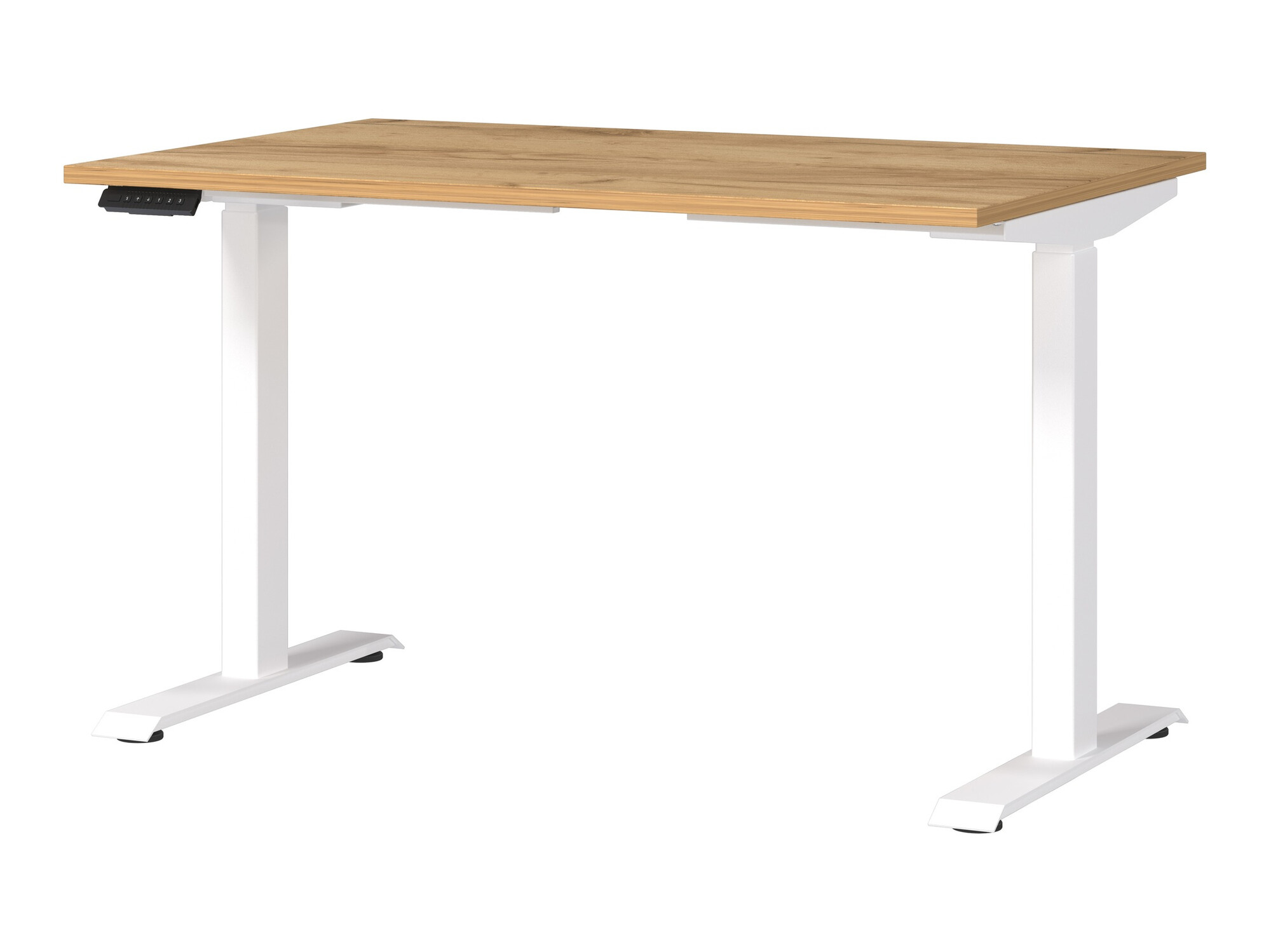 Офис бюро с регулируема височина Sacramento 417 (Navarra дъб + Бял)