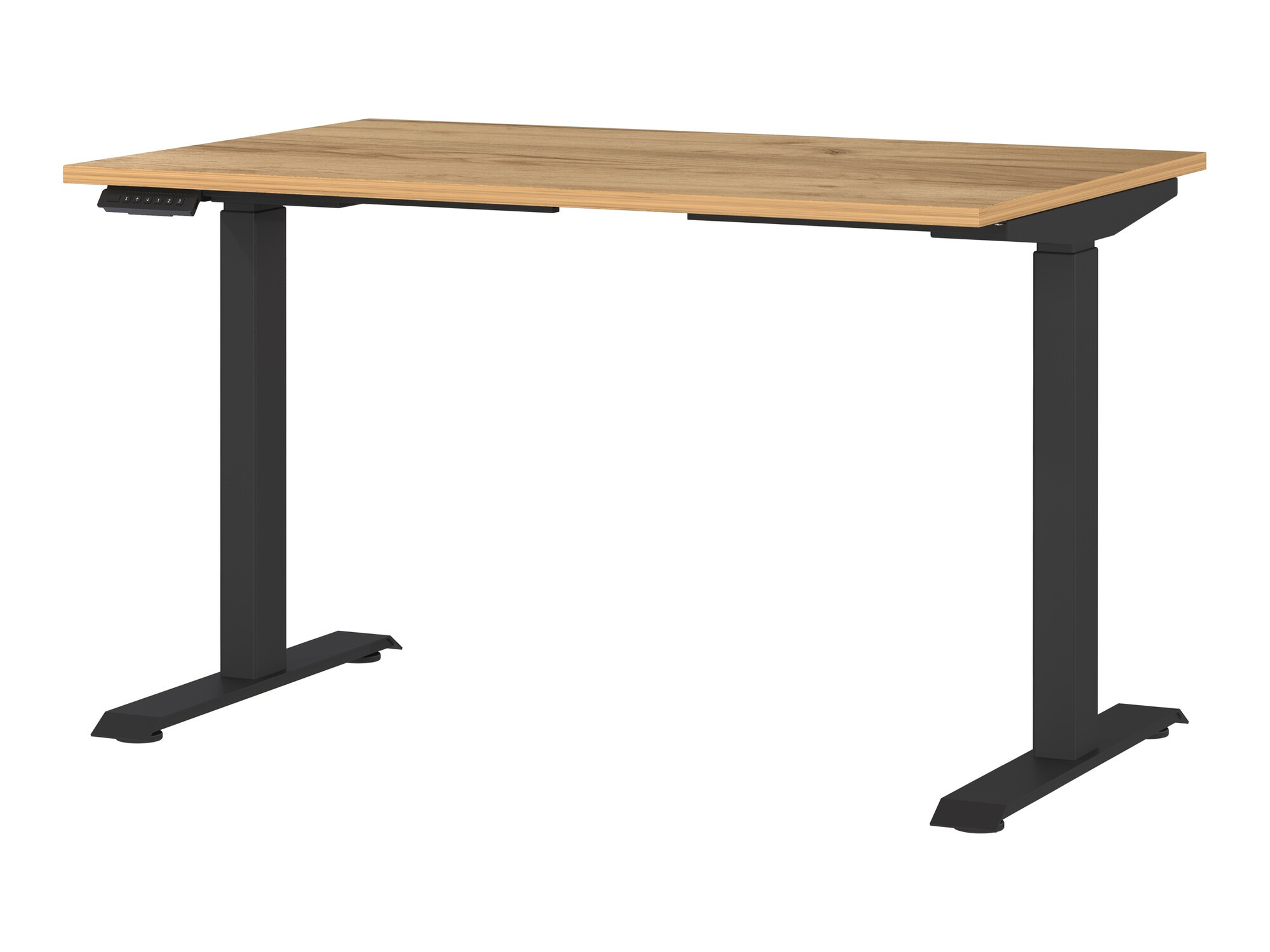 Офис бюро с регулируема височина Sacramento 417 (Navarra дъб + Черен)