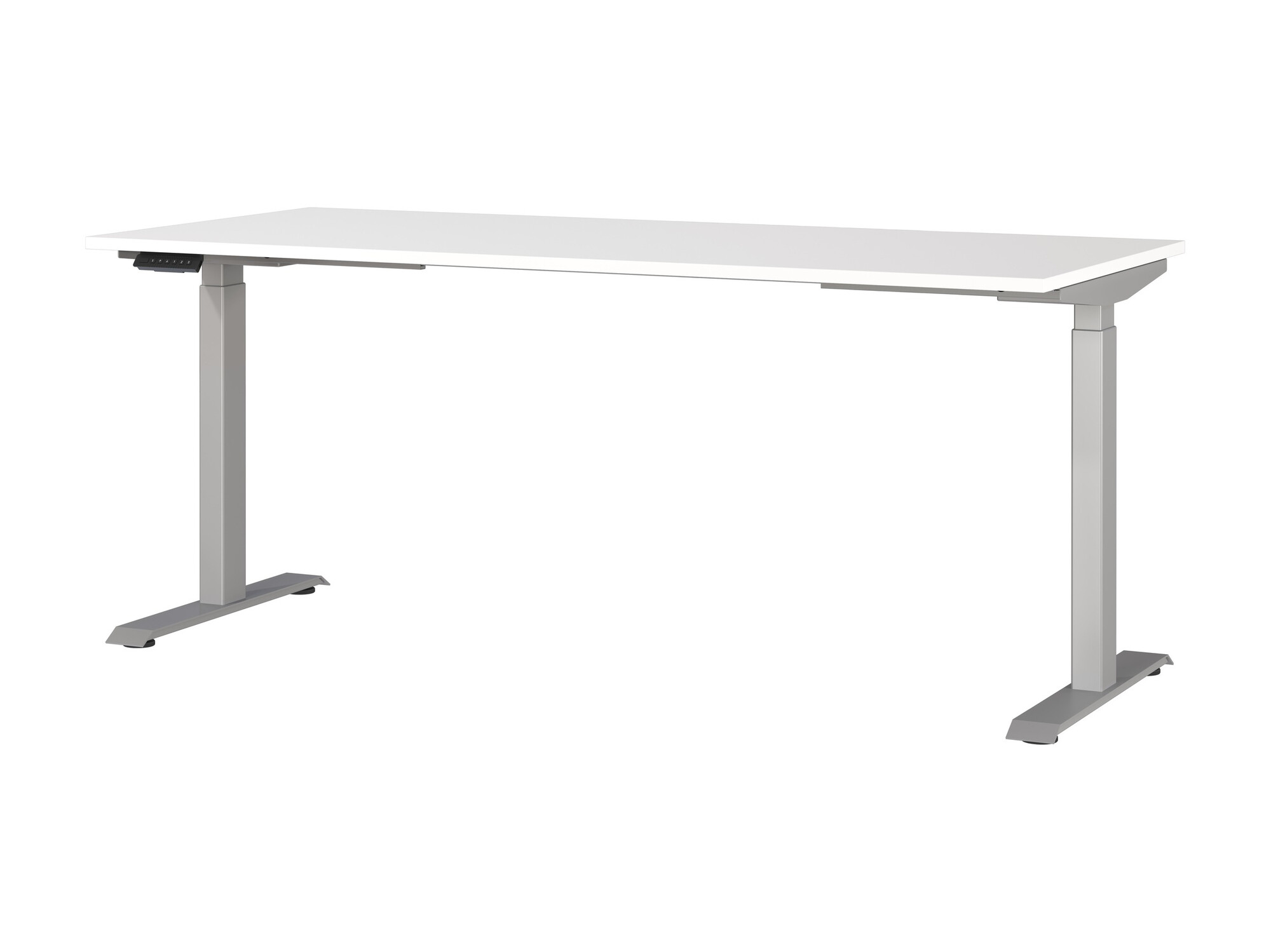 Офис бюро с регулируема височина Sacramento 418 (Бял + Сребро)
