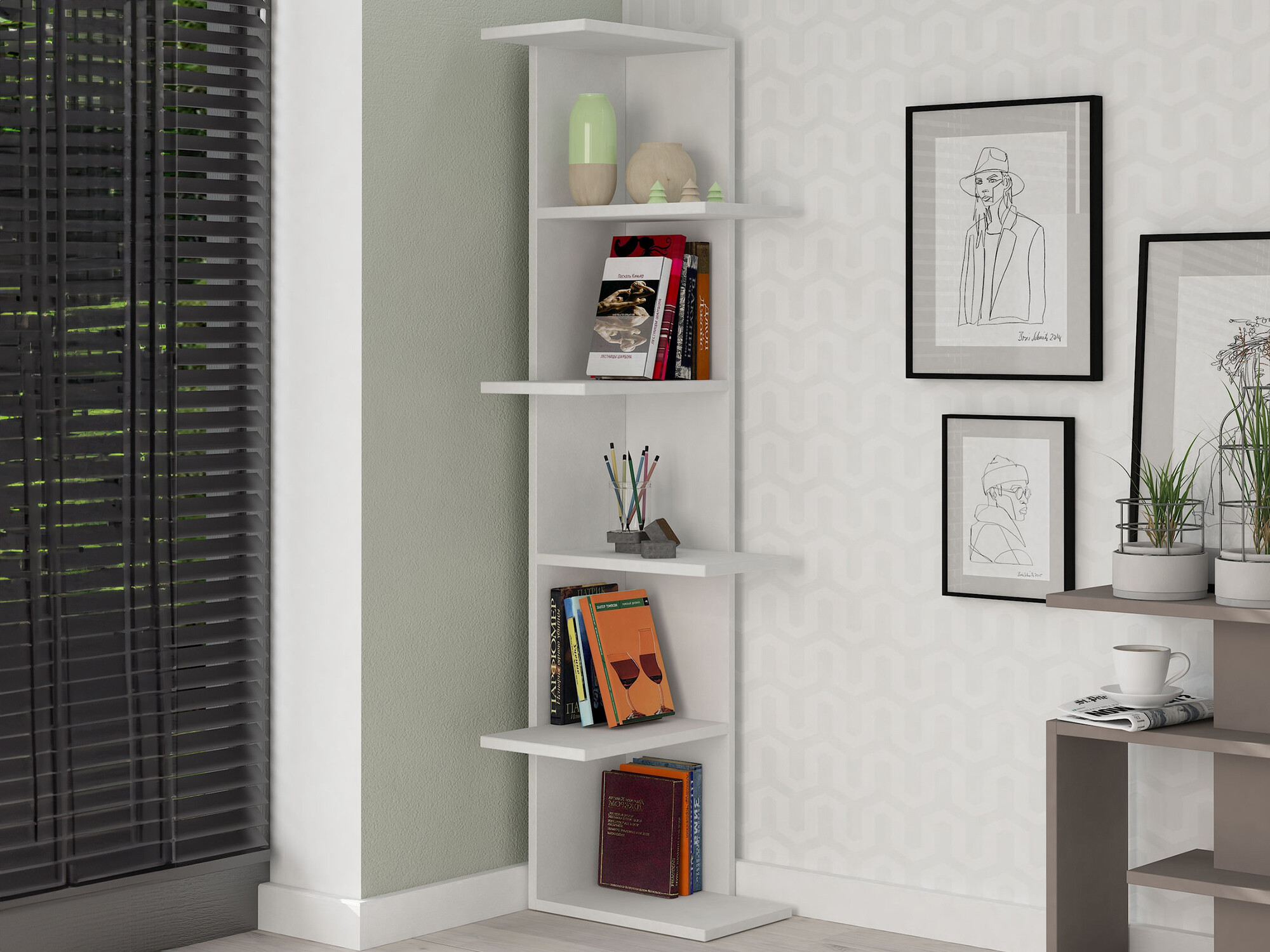 Ъглова етажерка Kailua 1160