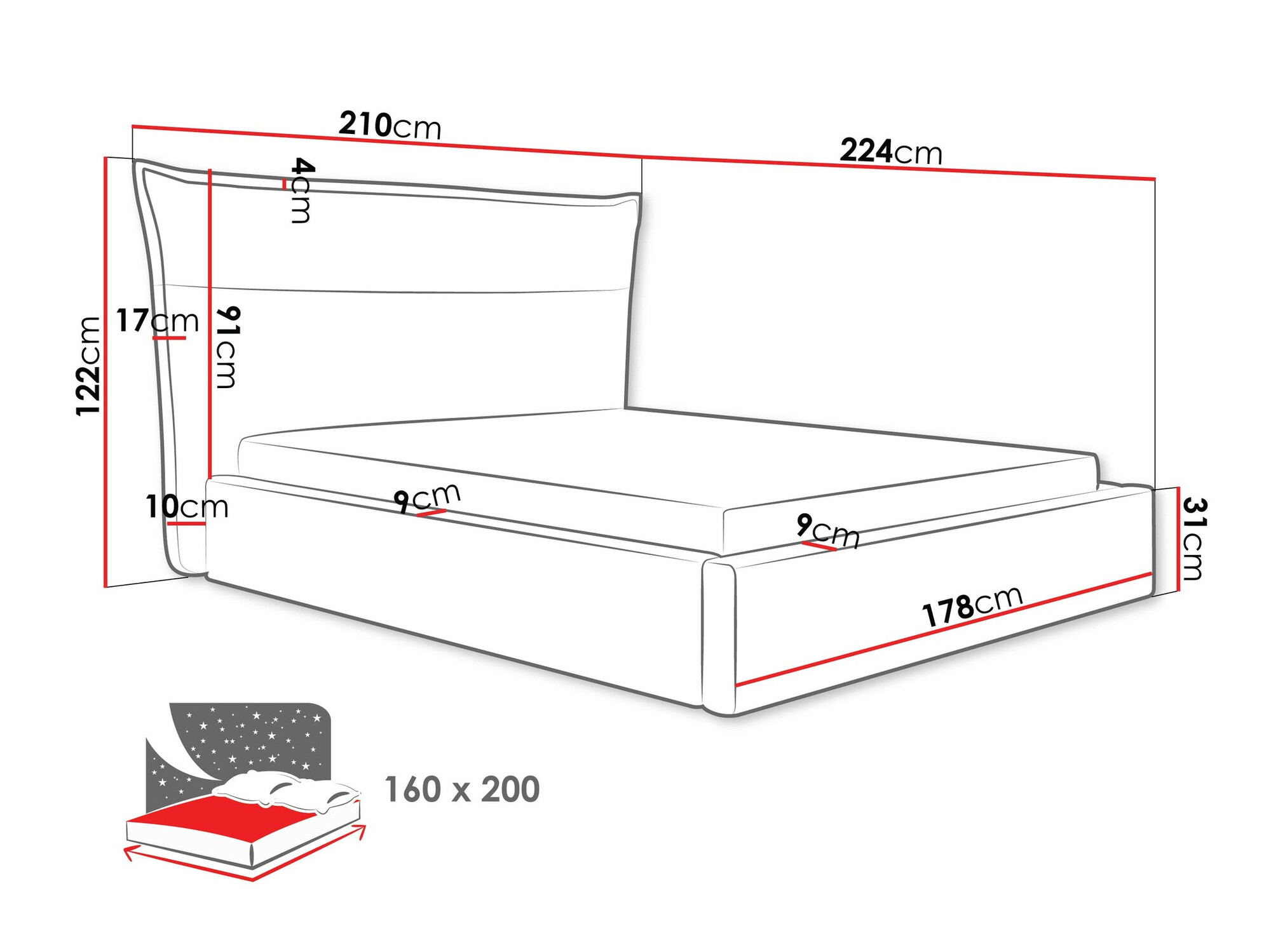 Легло Comfivo Formica (Paros 1)