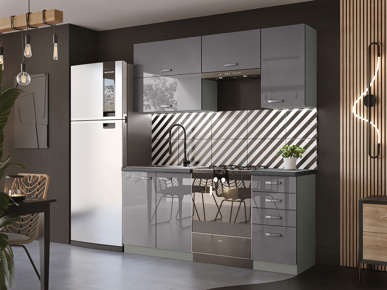 Модулен кухненски комплект Multi Grey 125