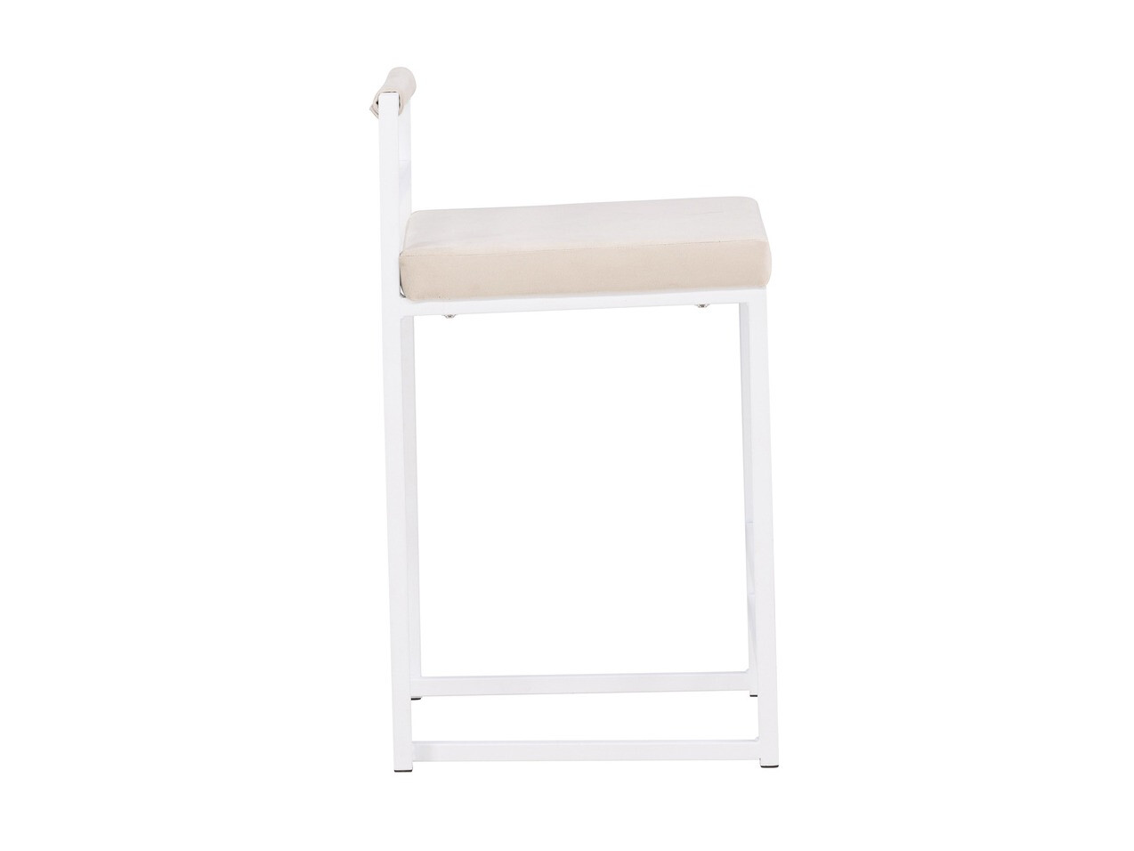 Нисък бар стол Dallas 4519 (Бял + Бежов)
