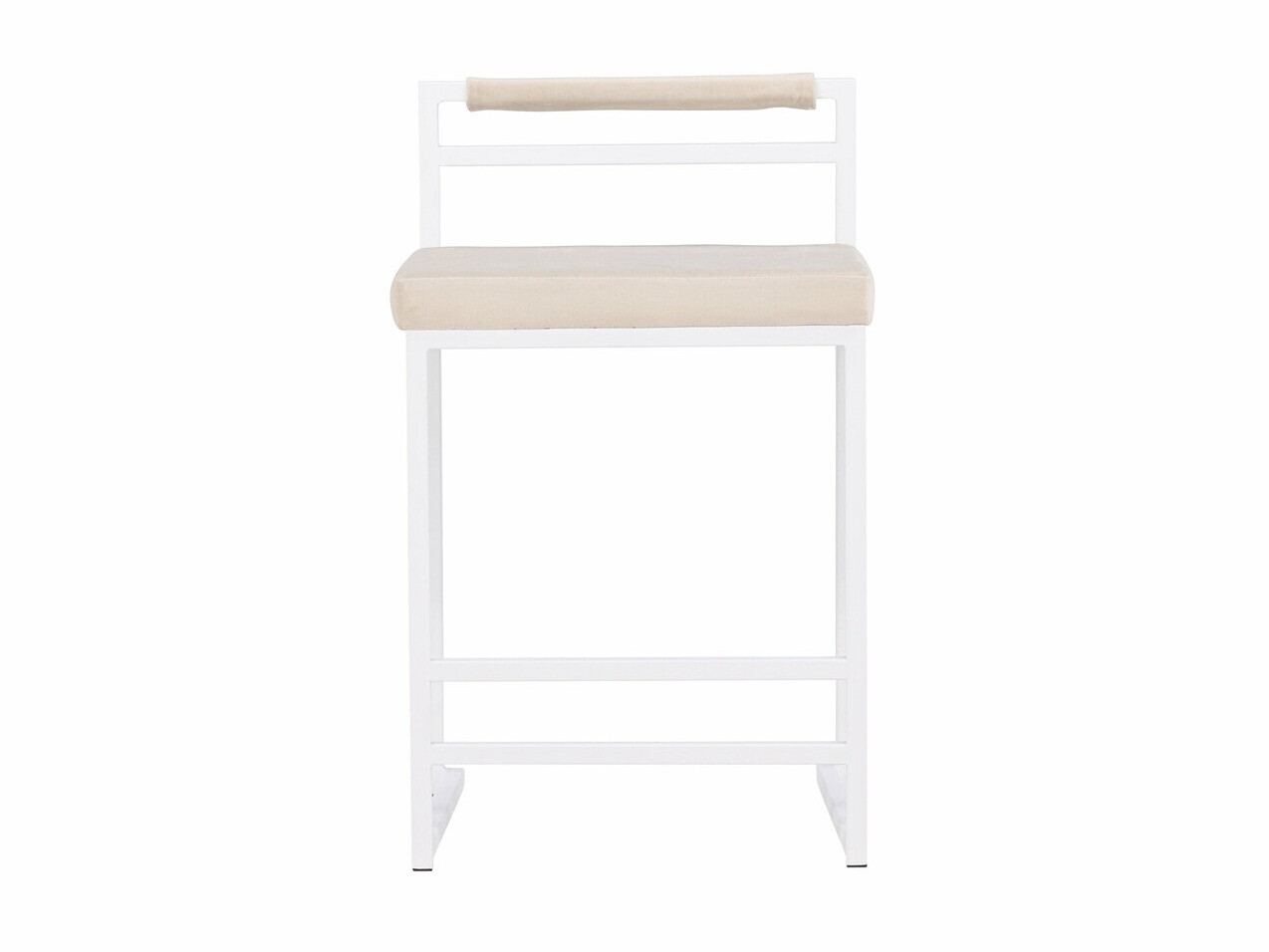 Нисък бар стол Dallas 4519 (Бял + Бежов)