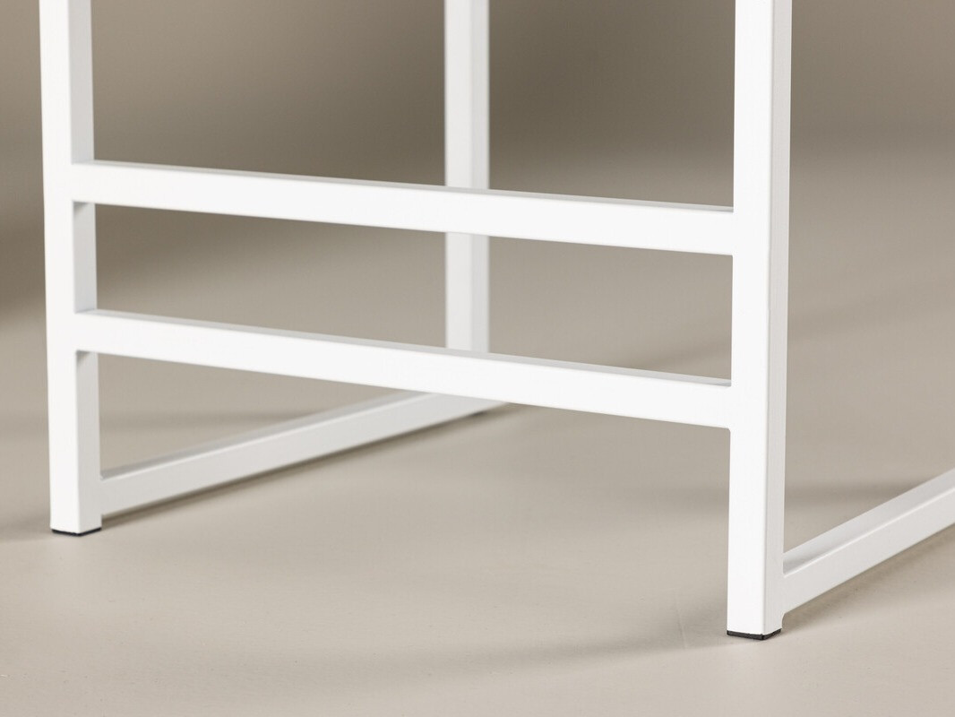 Нисък бар стол Dallas 4519 (Бял + Бежов)