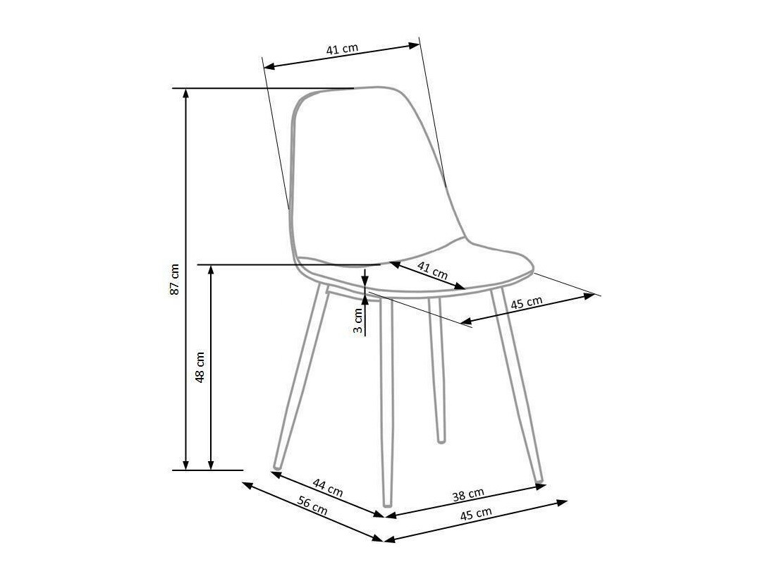 Стол Houston 1861 (Сив)