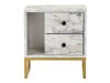 Нощно шкафче Novato 109 (Бял мрамор + Златно)