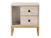 Нощно шкафче Novato 109 (Светъл Travertine + Златно)