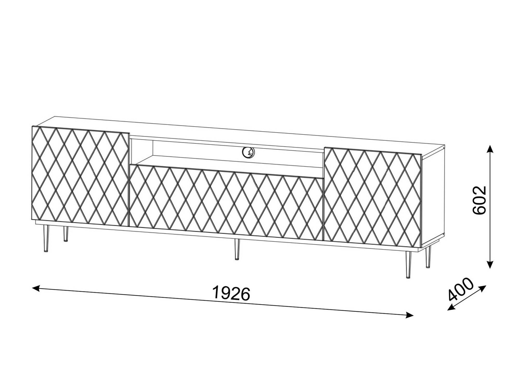 ТВ шкаф Melmoro 103 (Черен)